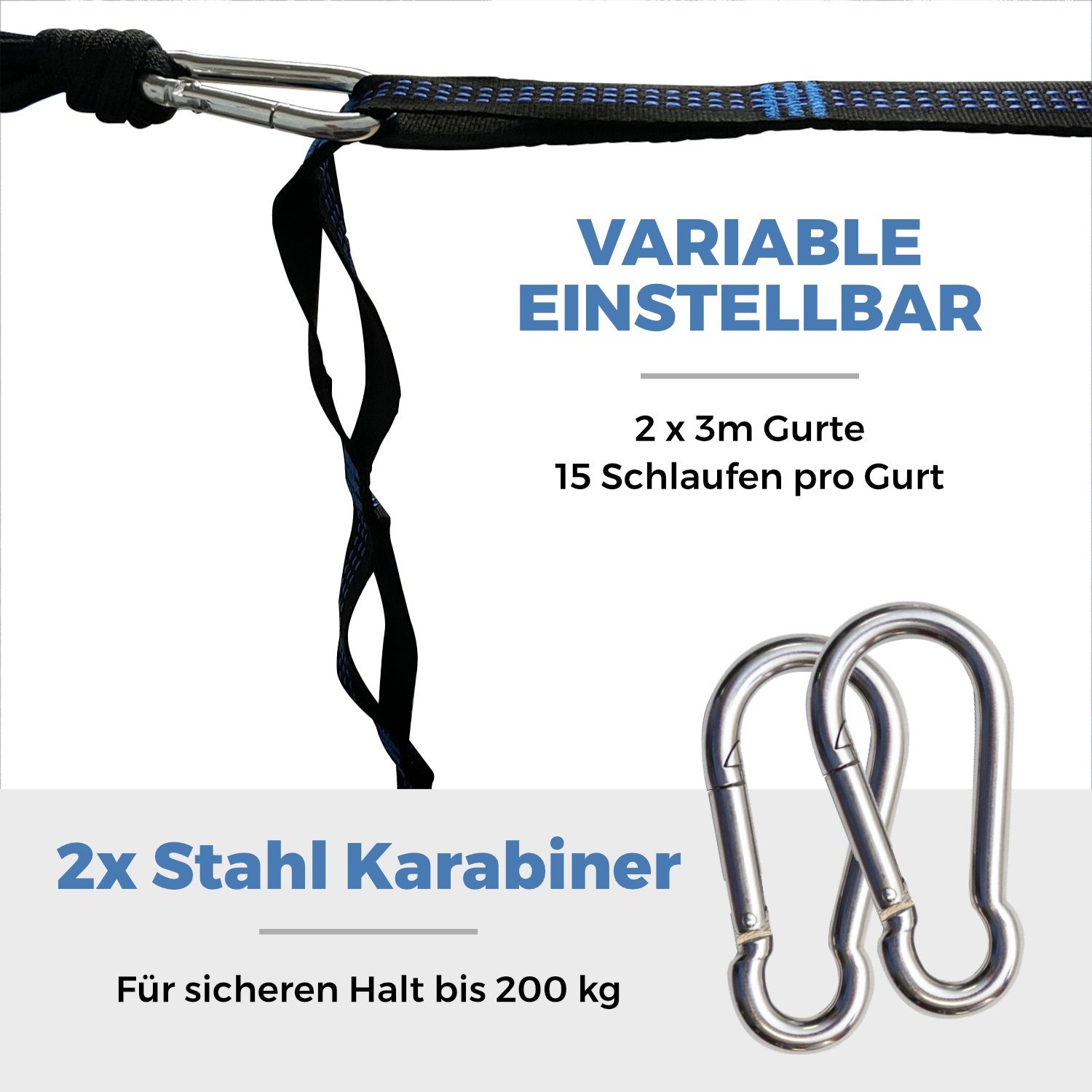 SVITA Hängematte SVITA Outdoor Hängematte, aus Fallschirmnylon – Bild 4 von 5