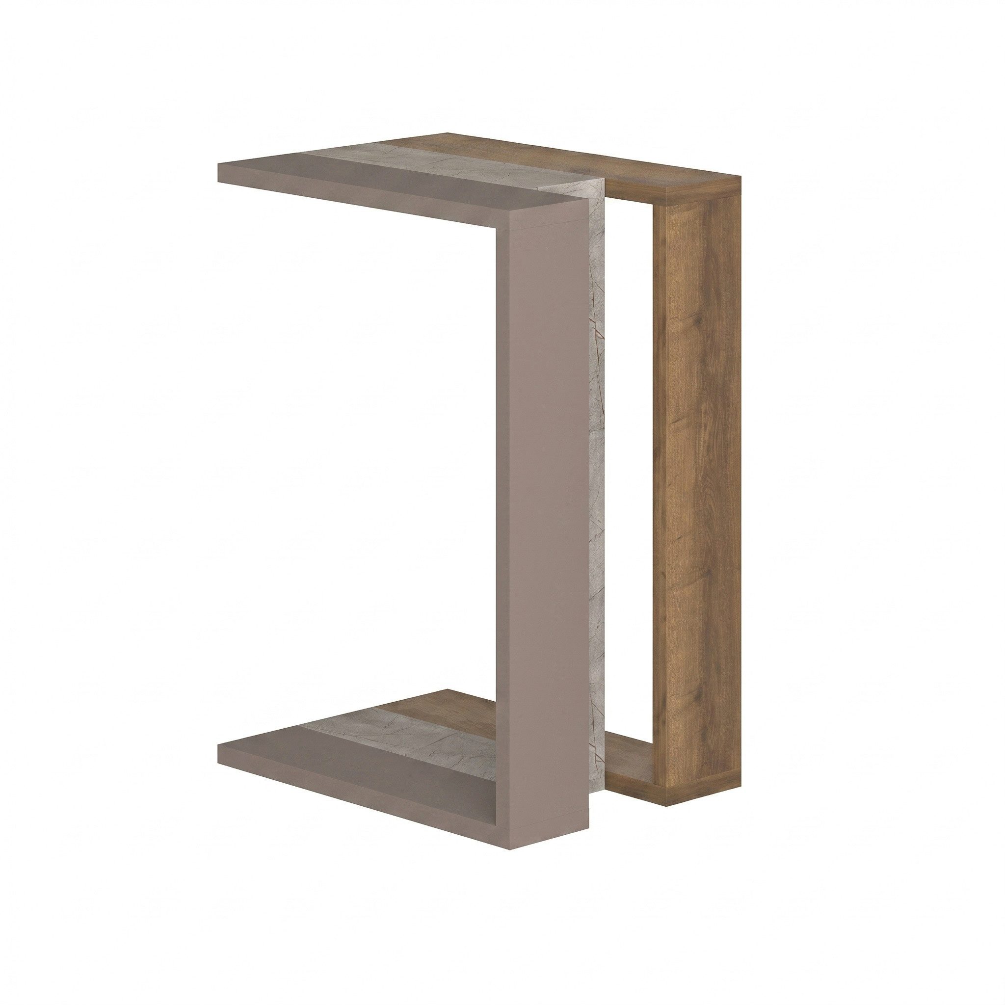 Decortie Beistelltisch Muju, Modern C Form Beistelltisch, 30 x 40 x 57 cm