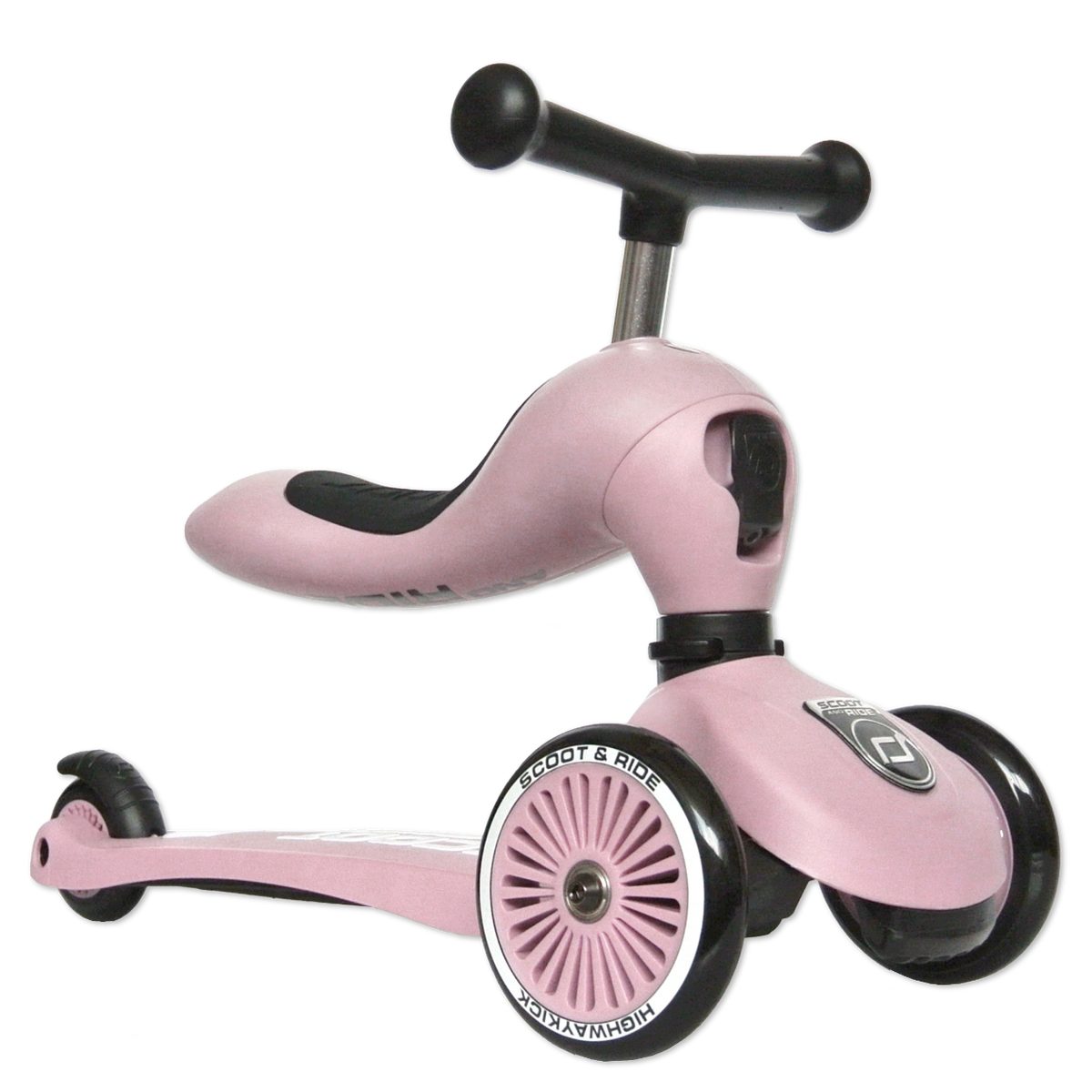 Scoot and Ride Kinderfahrzeug Lauflernhilfe Highwaykick 1, Lauflernhilfe und Kickboard, Höhenverstellung für Sitz resp. Lenker