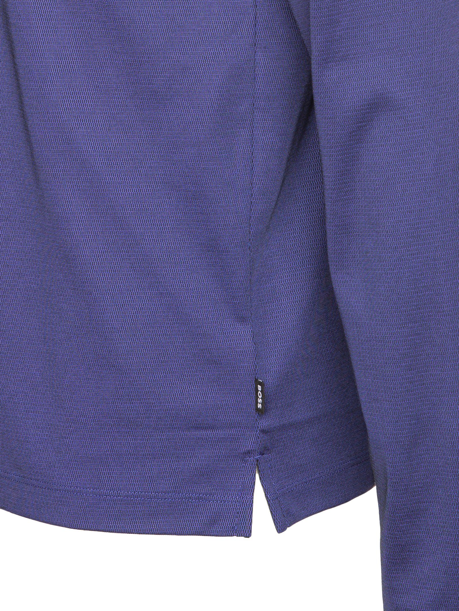 (1-tlg) (404) Blau Poloshirt Pleins BOSS