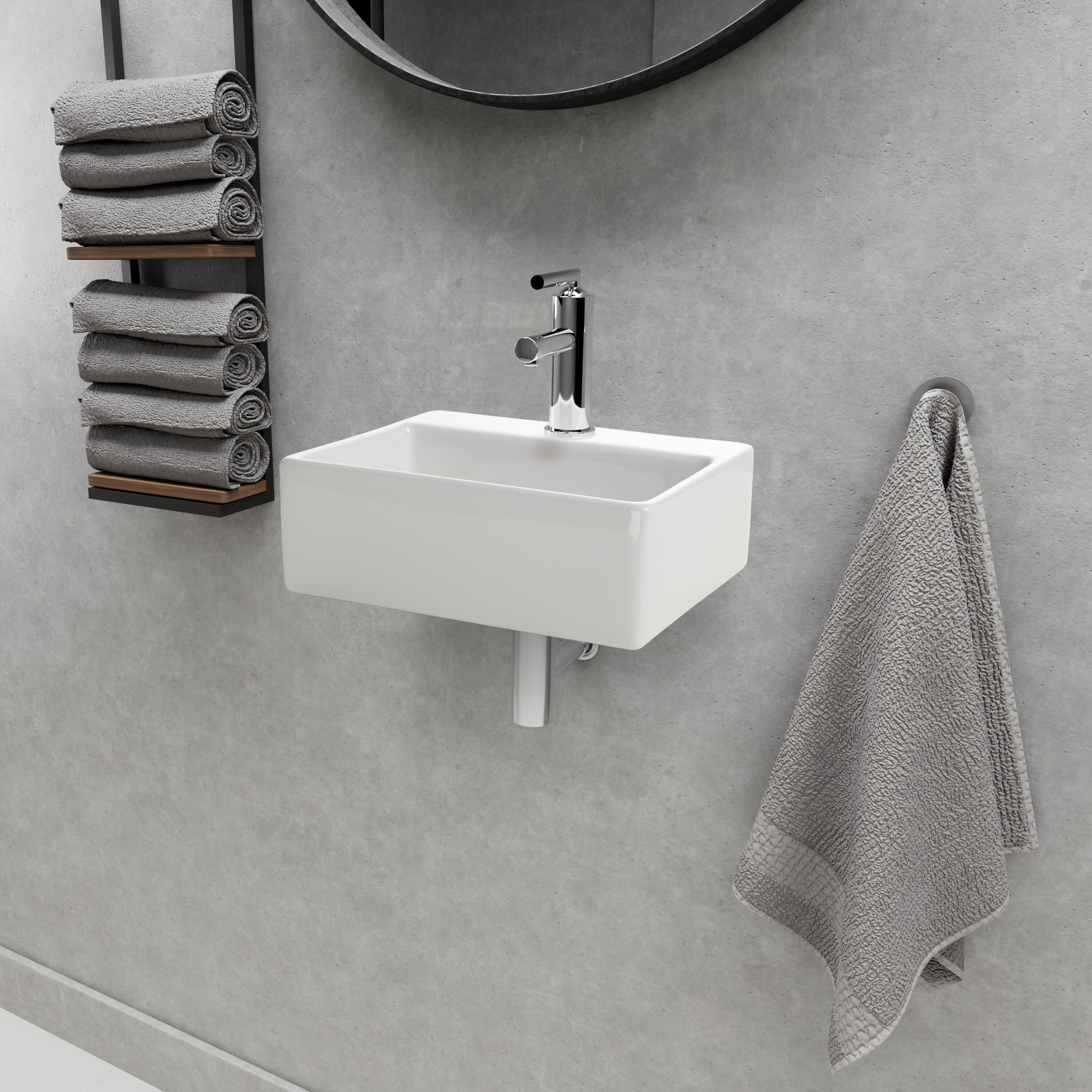 NEG Waschbecken NEG Hänge-Waschbecken Uno44H (extra klein/eckig) (44H)