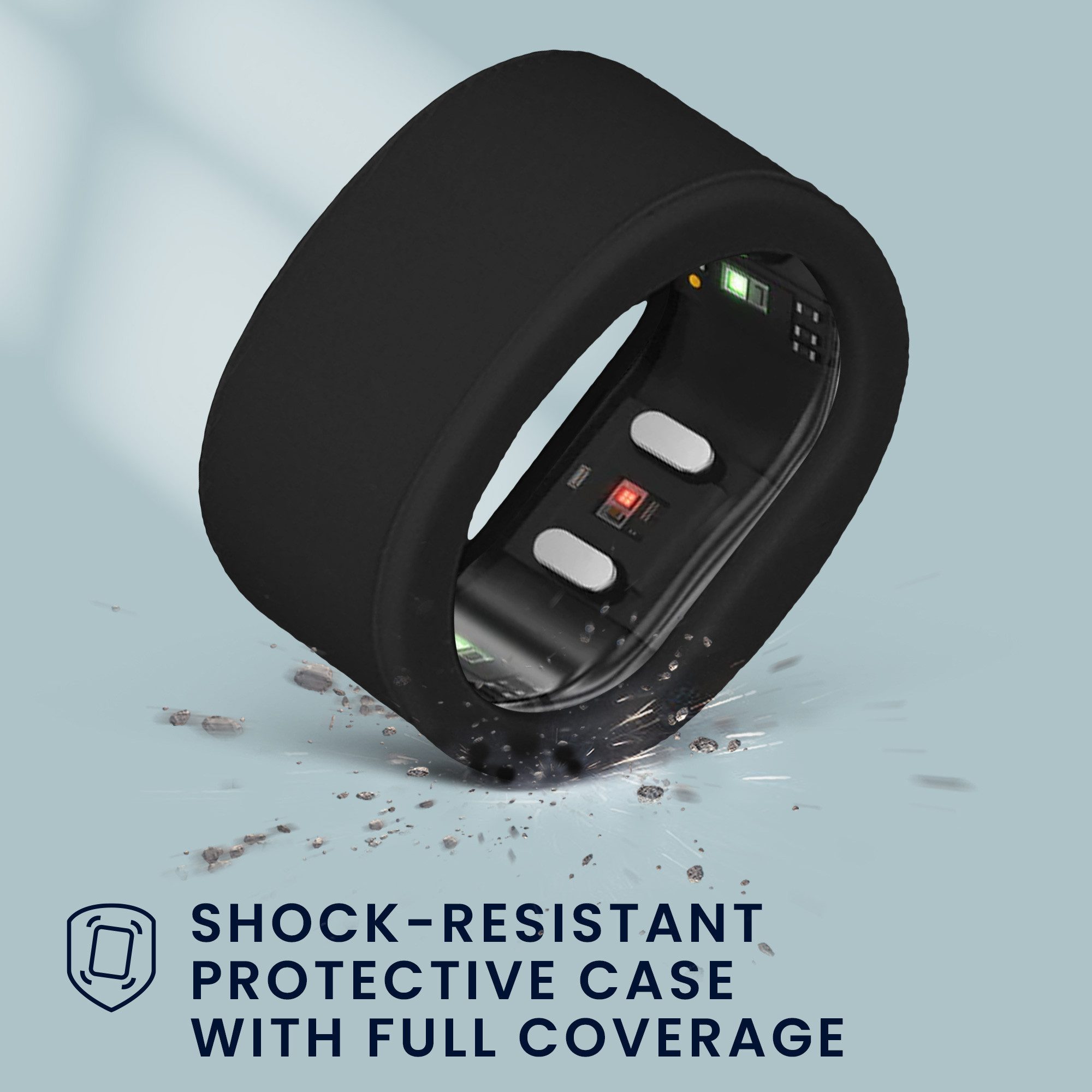 kwmobile Smartwatch-Hülle 8x Smart Ring Protector für RingConn Gen 2 SmartRing - M size 9 10 11, Hülle weiches Silikon Case - Schutzhülle in Mehrfarbig