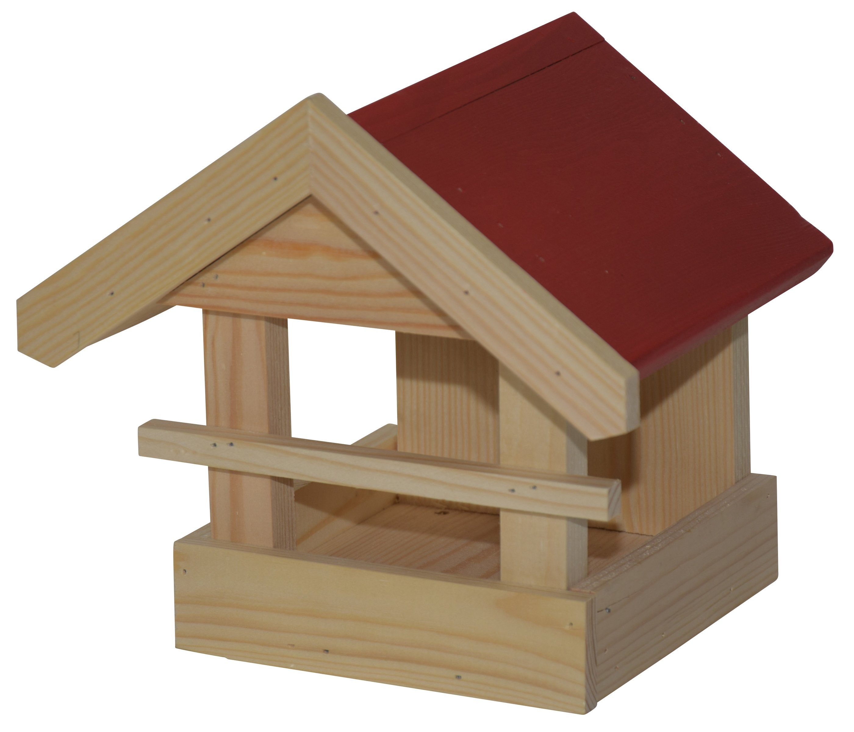 Dehner Vogelhaus Kaja für Wildvögel, Kiefernholz, 21.5 x 22 x 21.5 cm, aus stabilem, FSC®-zertifiziertem Kiefernholz