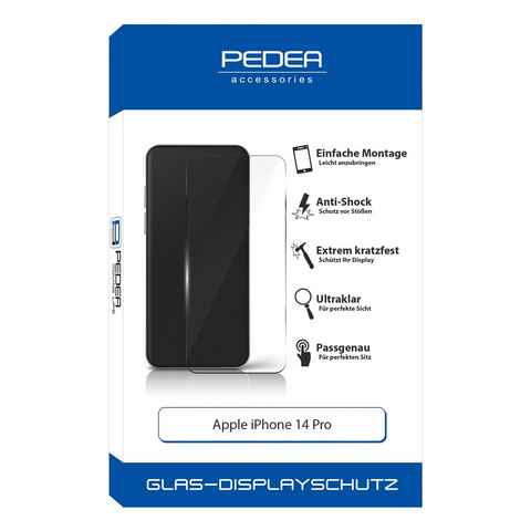 PEDEA Display-Schutzglas - iPhone 14 Pro für iPhone 14 Pro, Displayschutzglas, Displayschutzfolie