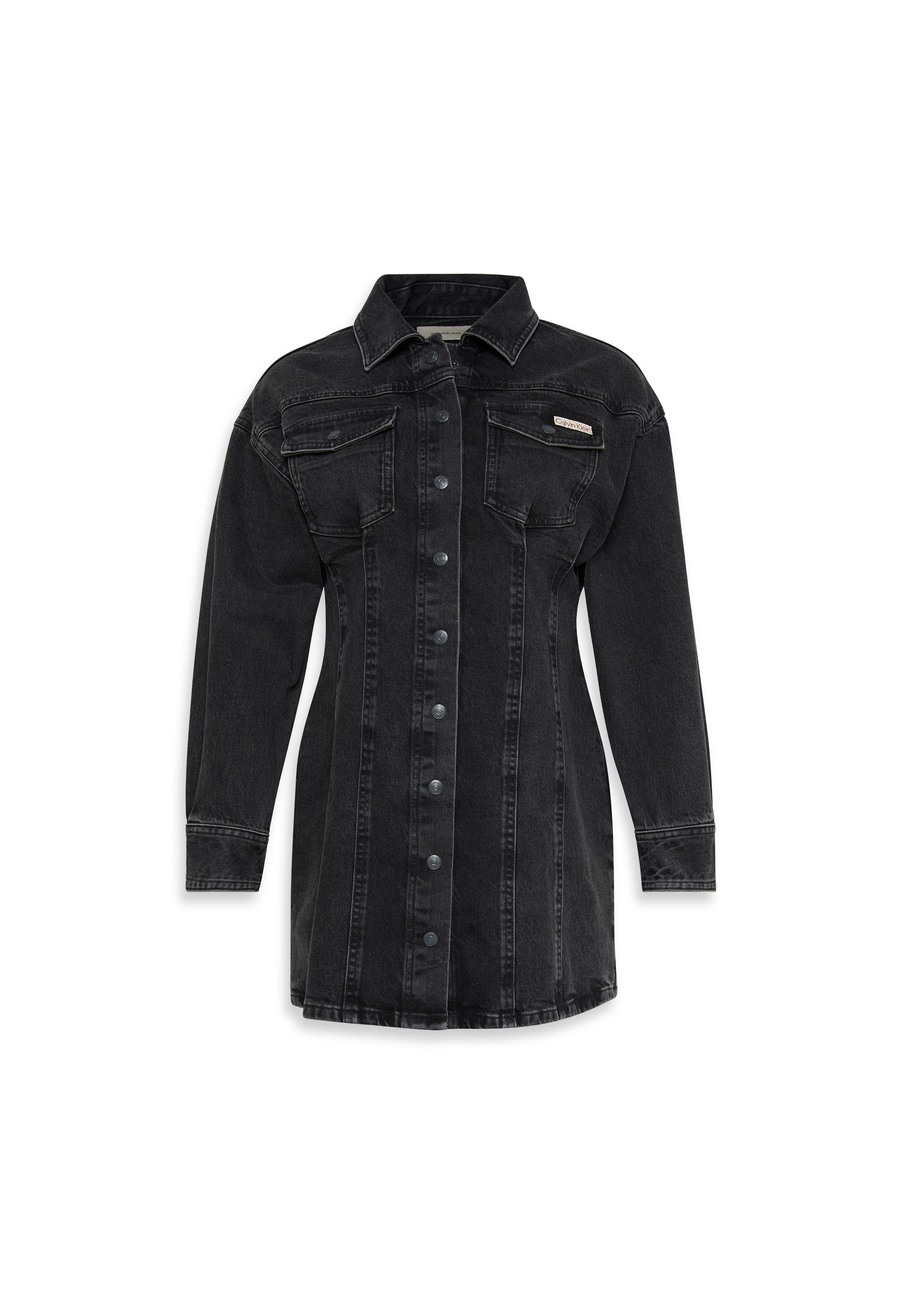 Calvin Klein Jeans Jeanskleid LS DENIM MINI DRESS Mit Rundshalsausschnitt, figurbetont