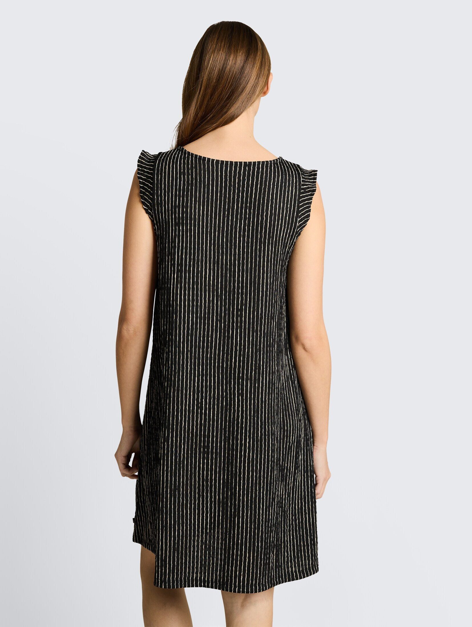 TOM TAILOR Denim Sommerkleid Kleider & Jumpsuits Crinkle Mini-Kleid mit Volantärmeln