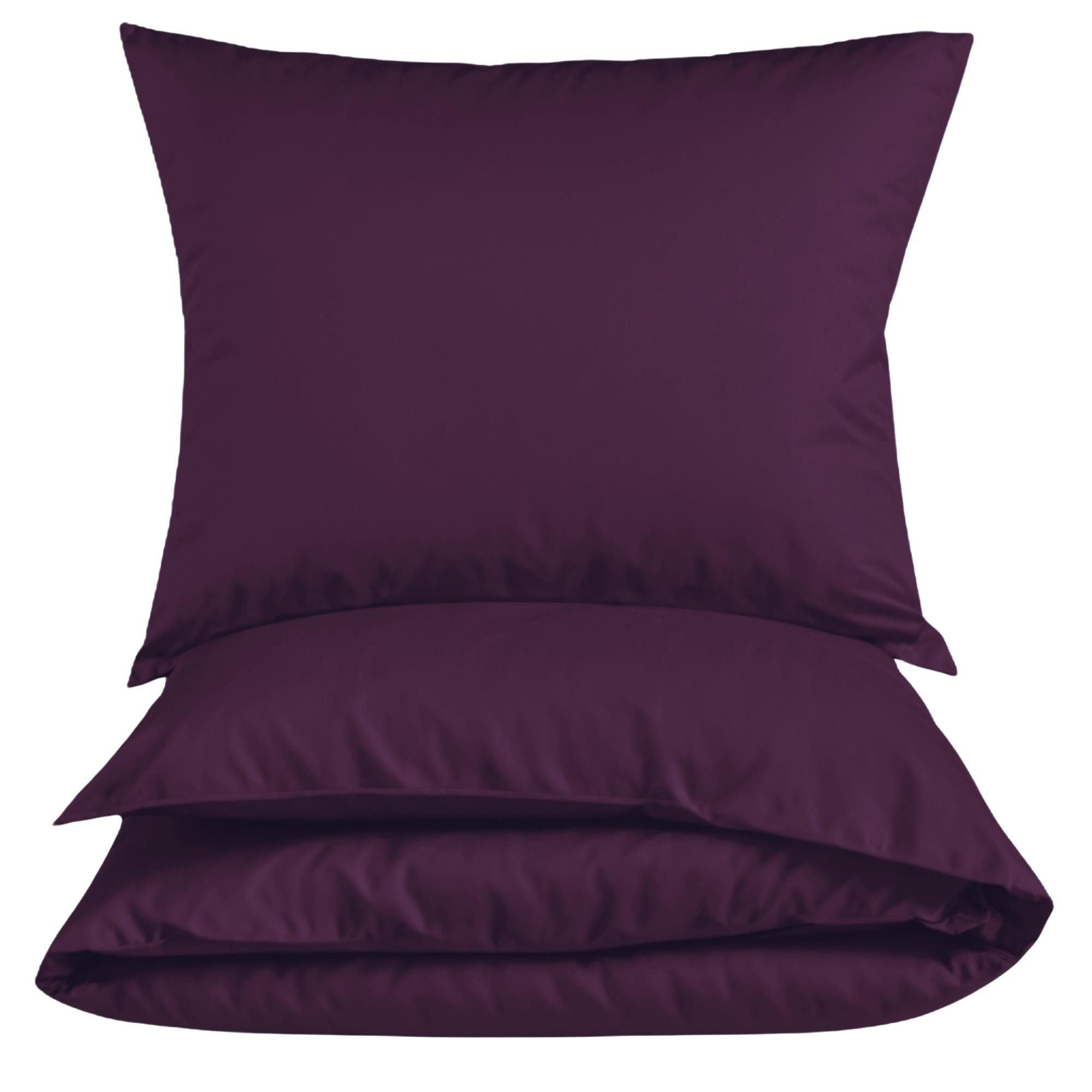 Carpe Sonno Bettwäsche Mikrofaser Bettwäsche 135x200 155x220 200x200 Einfarbig Atmungsaktiv, Mikrofaser, 3 teilig, Uni Bettbezug 200x200 Lila - Super soft & Oeko-Tex Zertifiziert