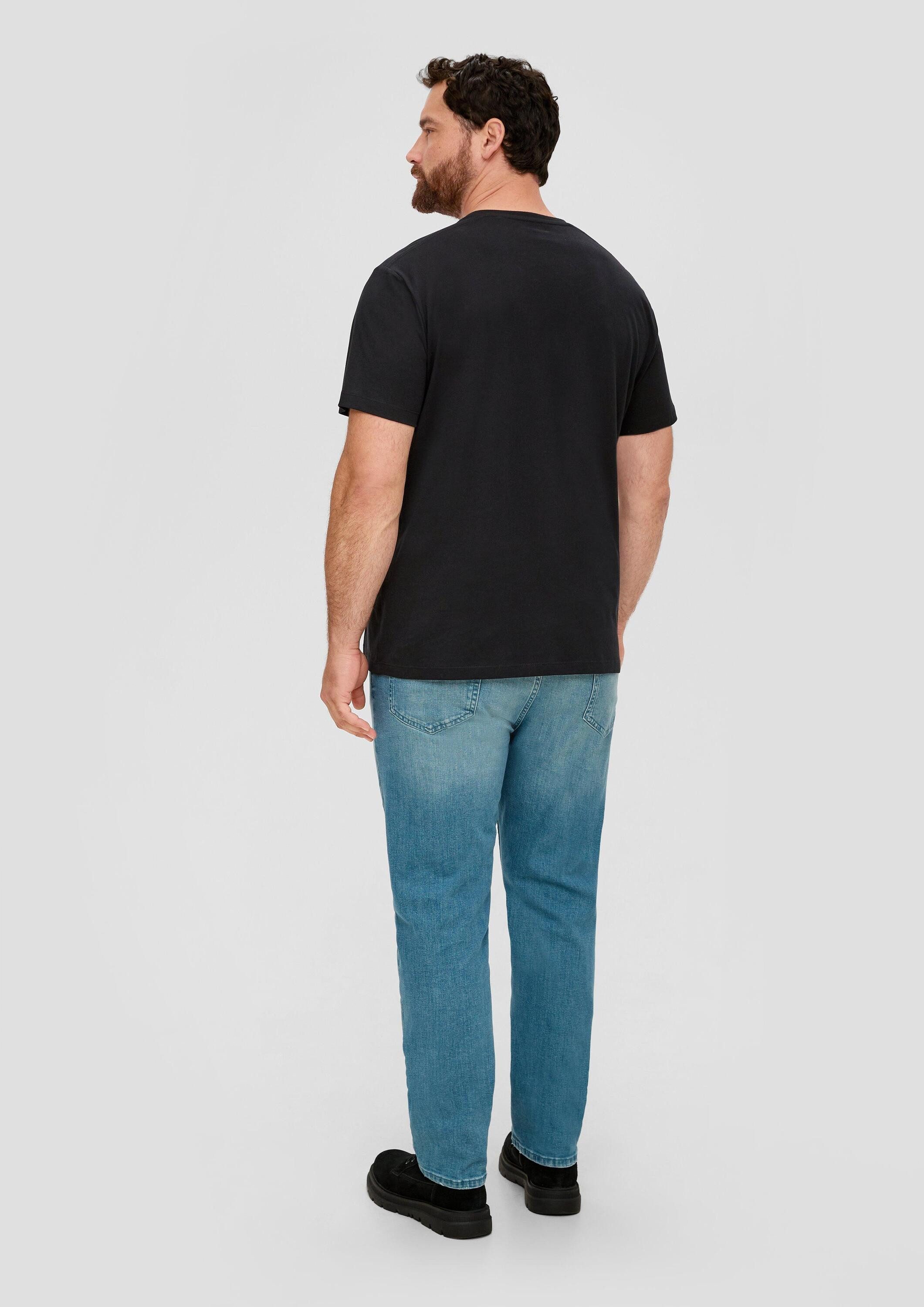 s.Oliver Kurzarmshirt T-Shirt Baumwoll-T-Shirt mit Logo-Print