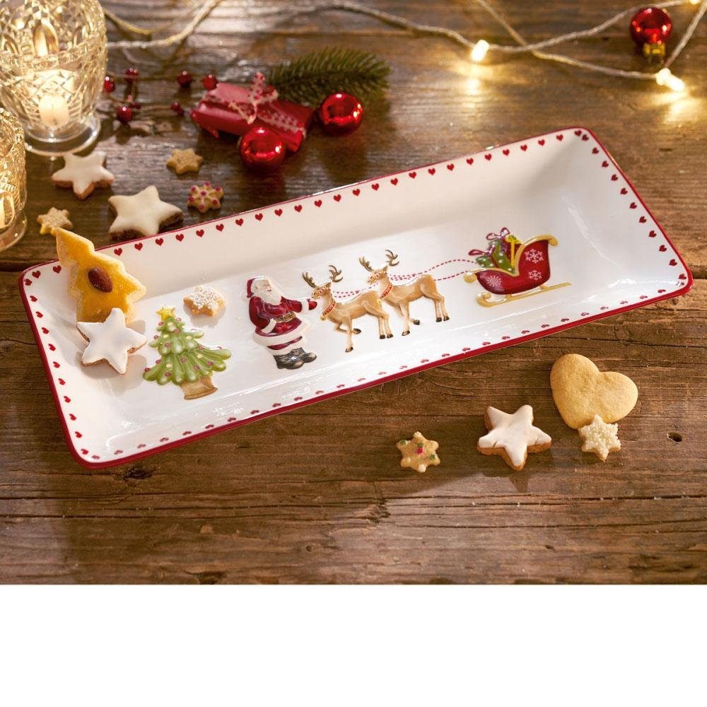 Schneider Kuchenplatte Traditional Christmas, Dolomit, Länge 40 cm