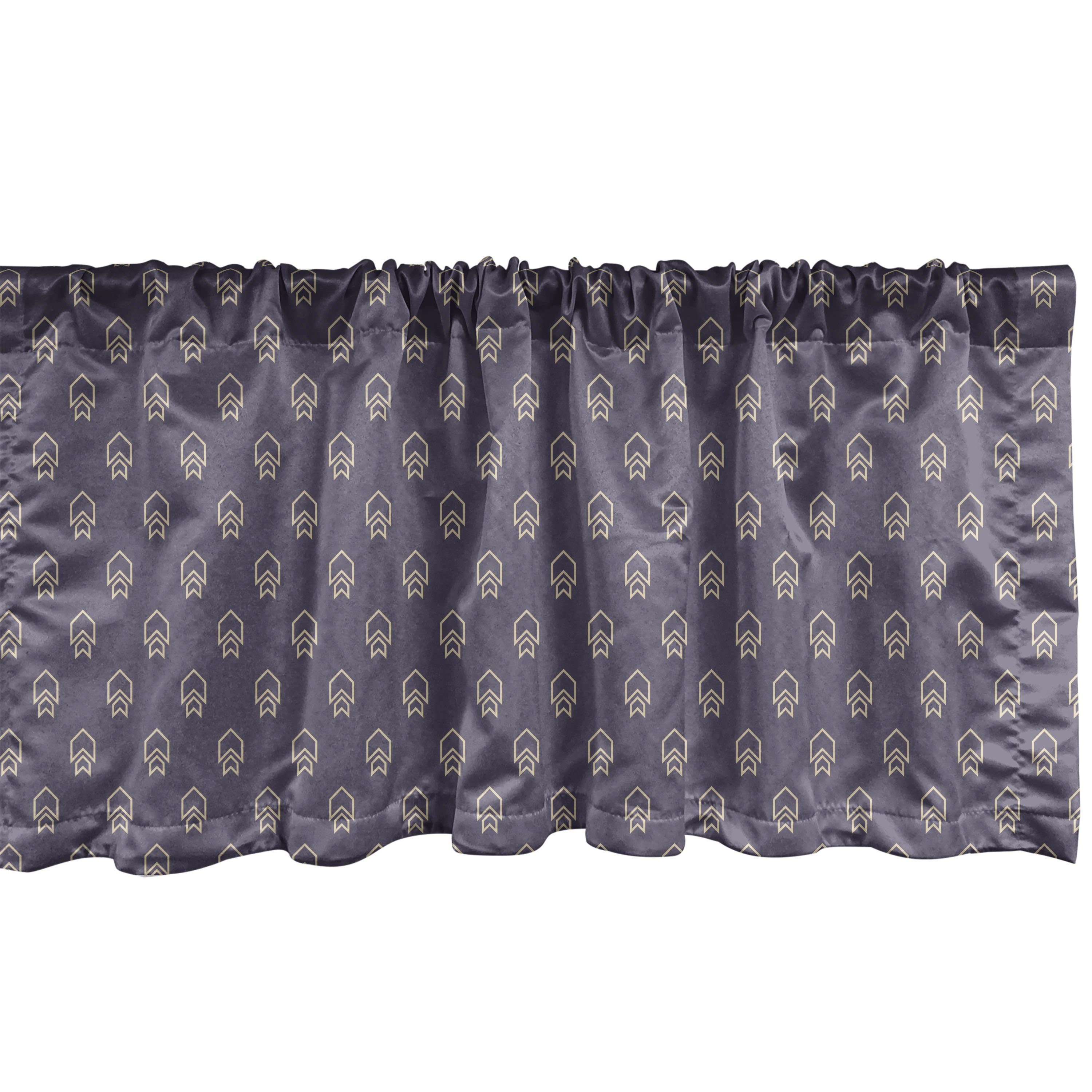 Scheibengardine Vorhang Volant für Küche Schlafzimmer Dekor mit Stangentasche, Abakuhaus, Microfaser, Pfeil Basic und Zusammenfassung