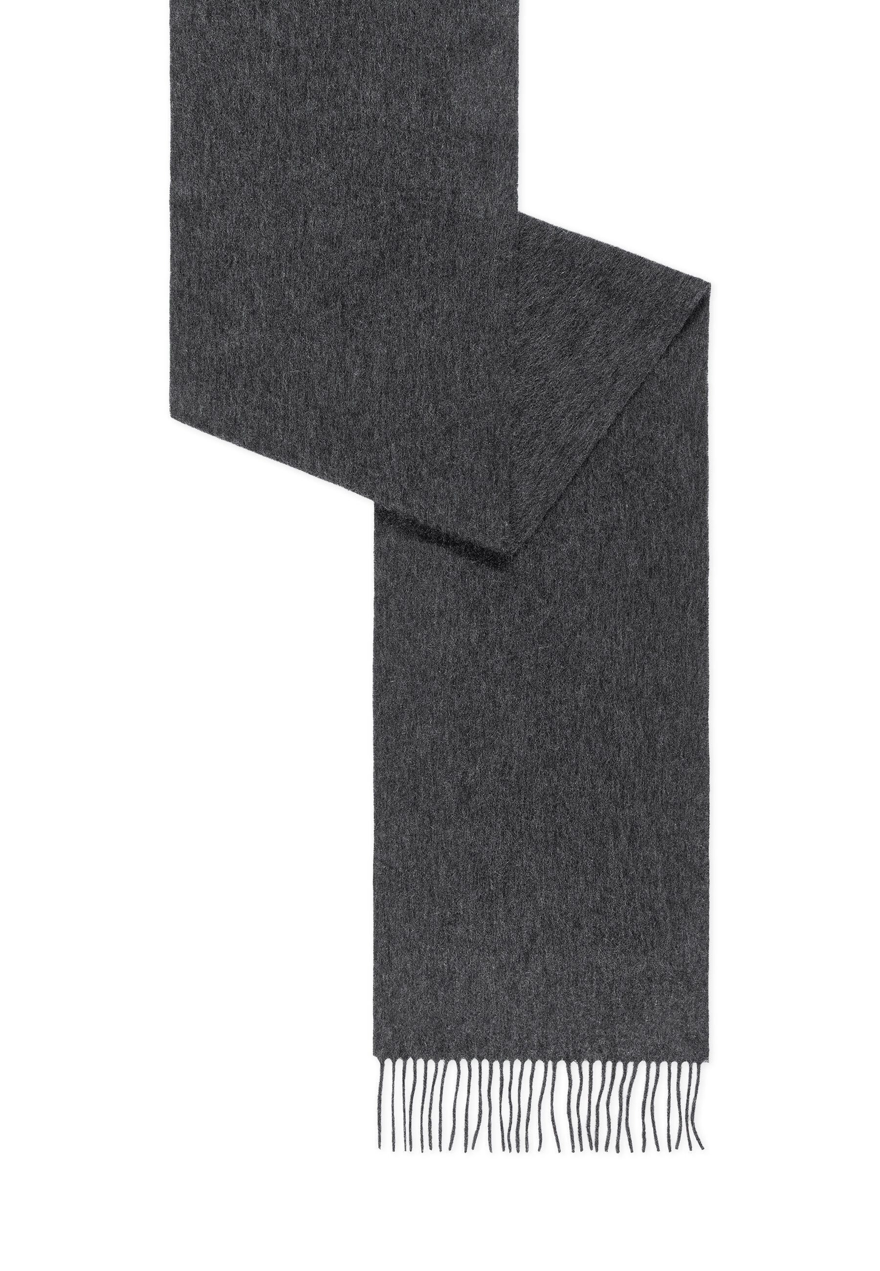 Roeckl Strickschal CLASSIC SOLID HERREN, Klassischer Kaschmirschal mit Fransen