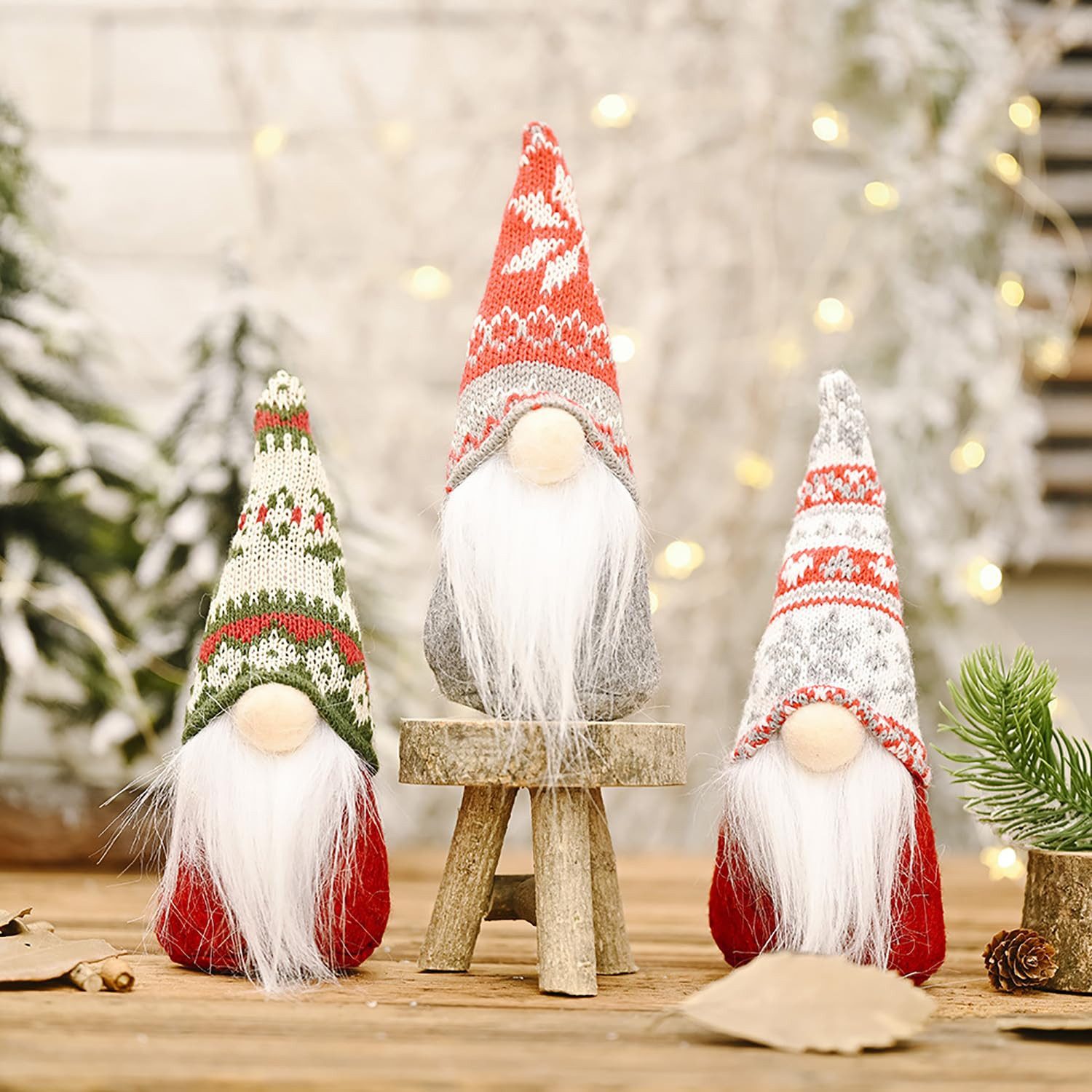 FOUORTUNATE-BEE Weihnachtsfigur 3 Stück Weihnachtswichtel Figuren günstig online kaufen