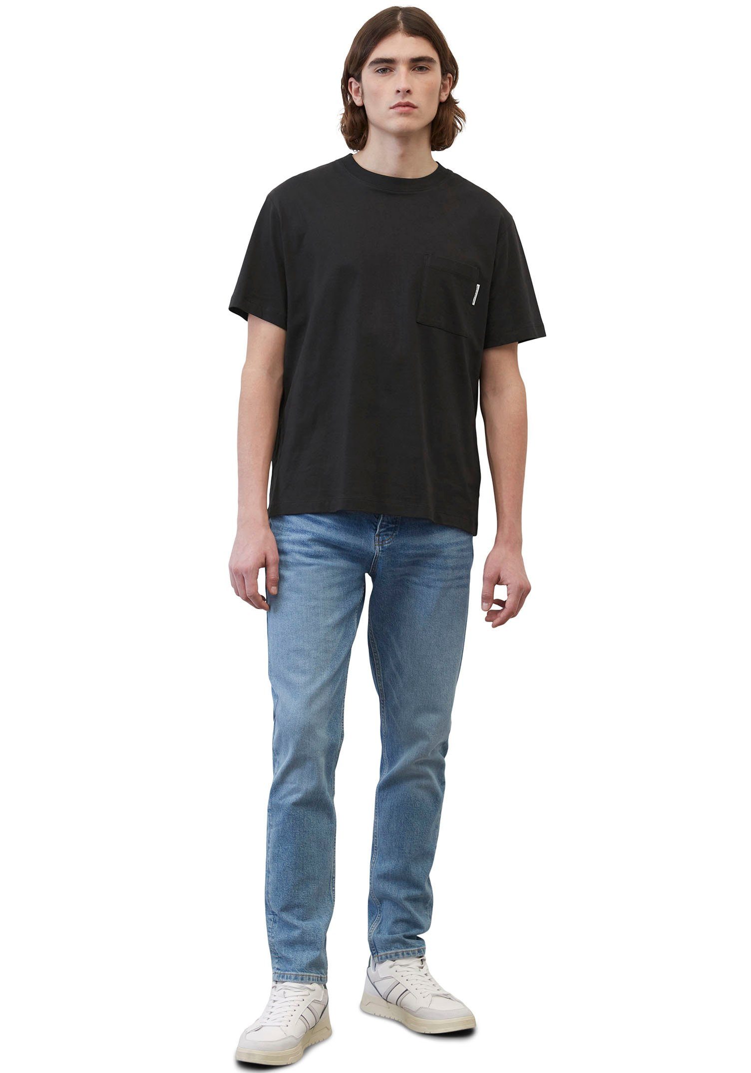 Brusttasche mit Marc aufgesetzter T-Shirt DENIM schwarz O'Polo