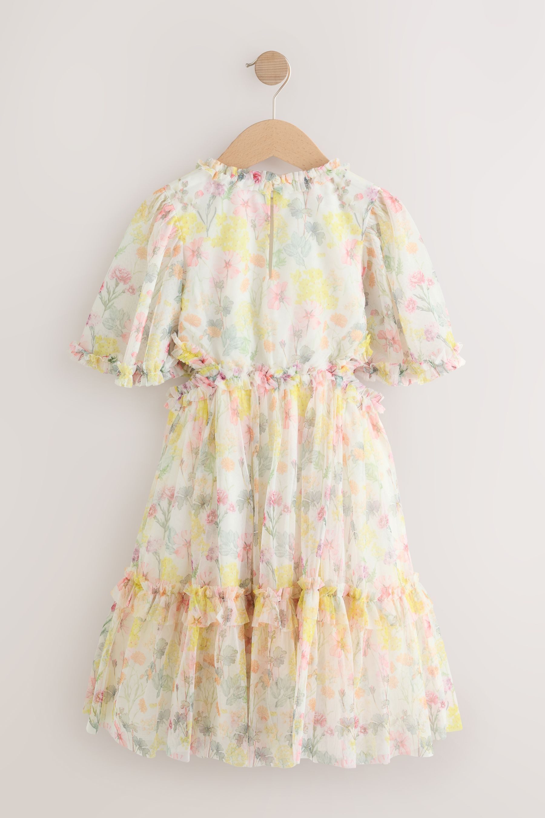 Next Partykleid Festliches Kleid aus Mesh mit Engelsärmeln (1-tlg)