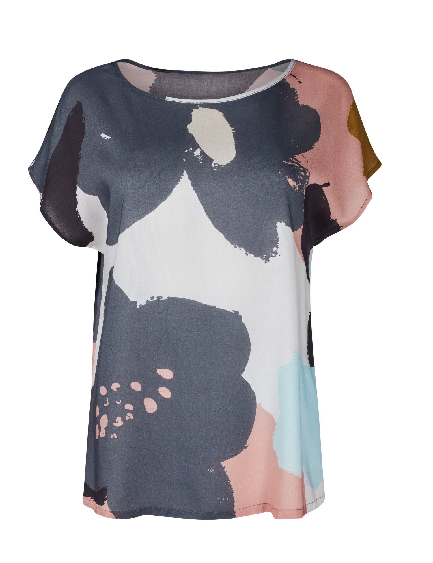 HUBER Pyjamaoberteil Damen Schlafanzugshirt Modisches Design