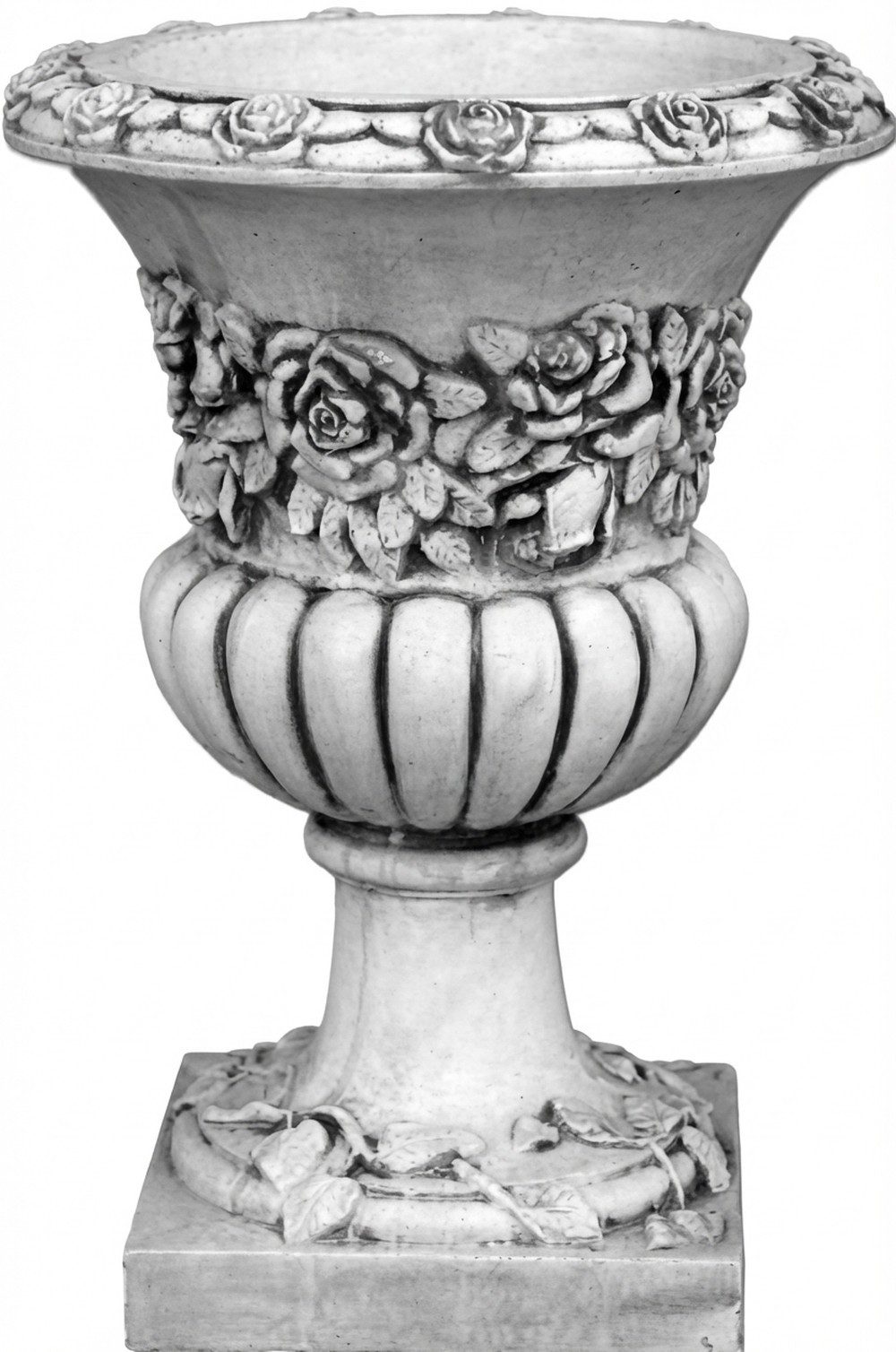 JVmoebel Dekovase Steinvase für Blumen im Garten, rustikales Design, Made in Europa