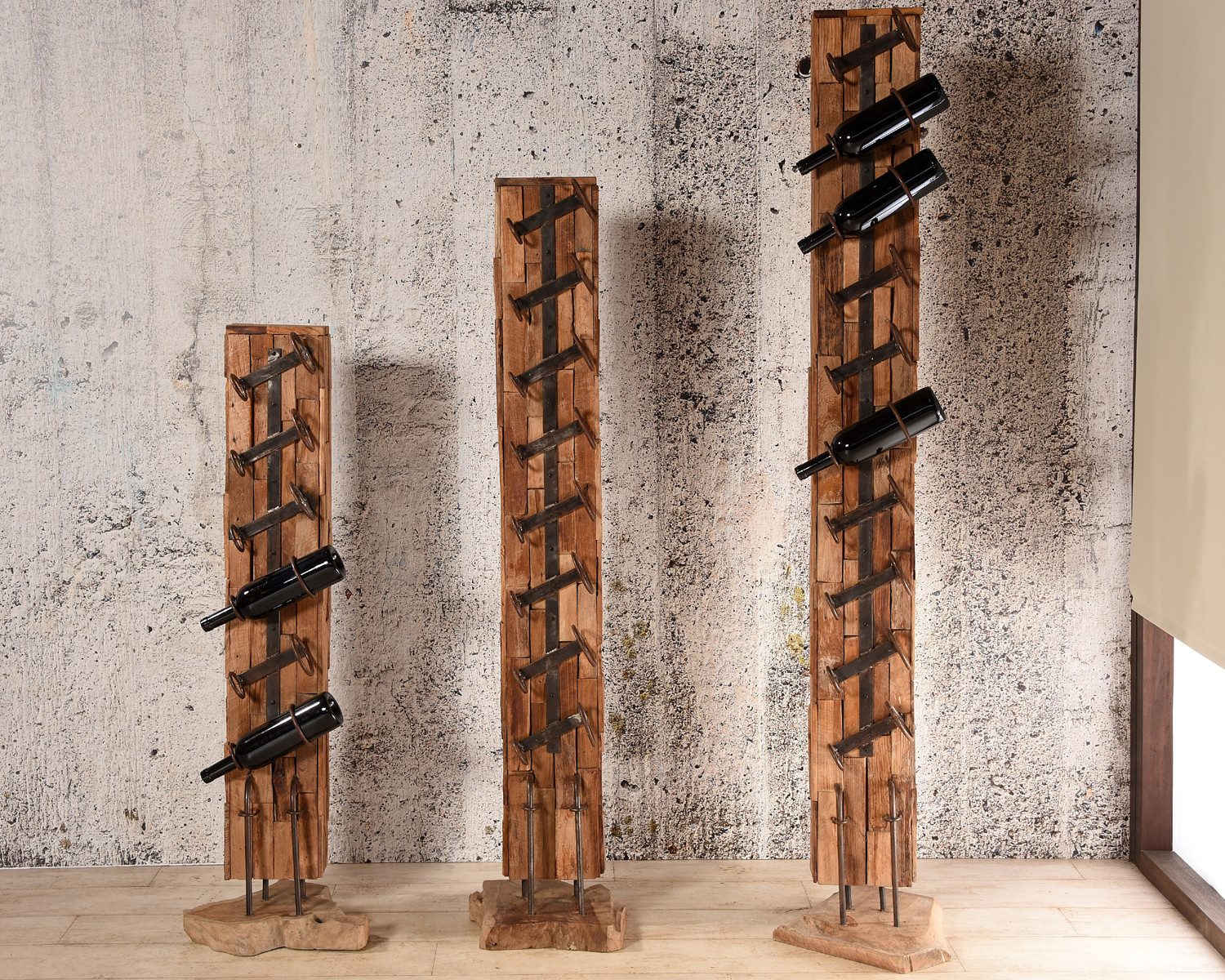 Bambus-Lounge Weinflaschenhalter Tablas Weinhalter Flaschenhalter Weinregal Holzregal Sekt