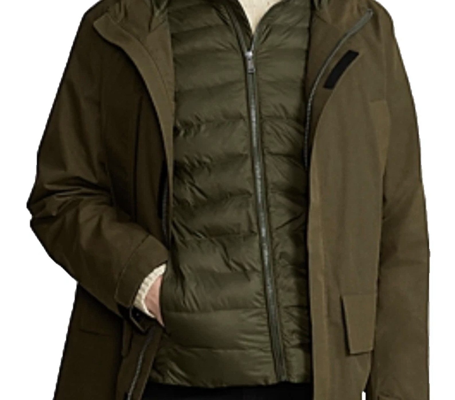 Polo Ralph Lauren 3-in-1-Funktionsparka Herren Jacke 3 in 1 Parka Water Repellent Kapuzen Mantel Kapuze, durchgehender Reißverschluss, Sturmblende mit Klettverschluss