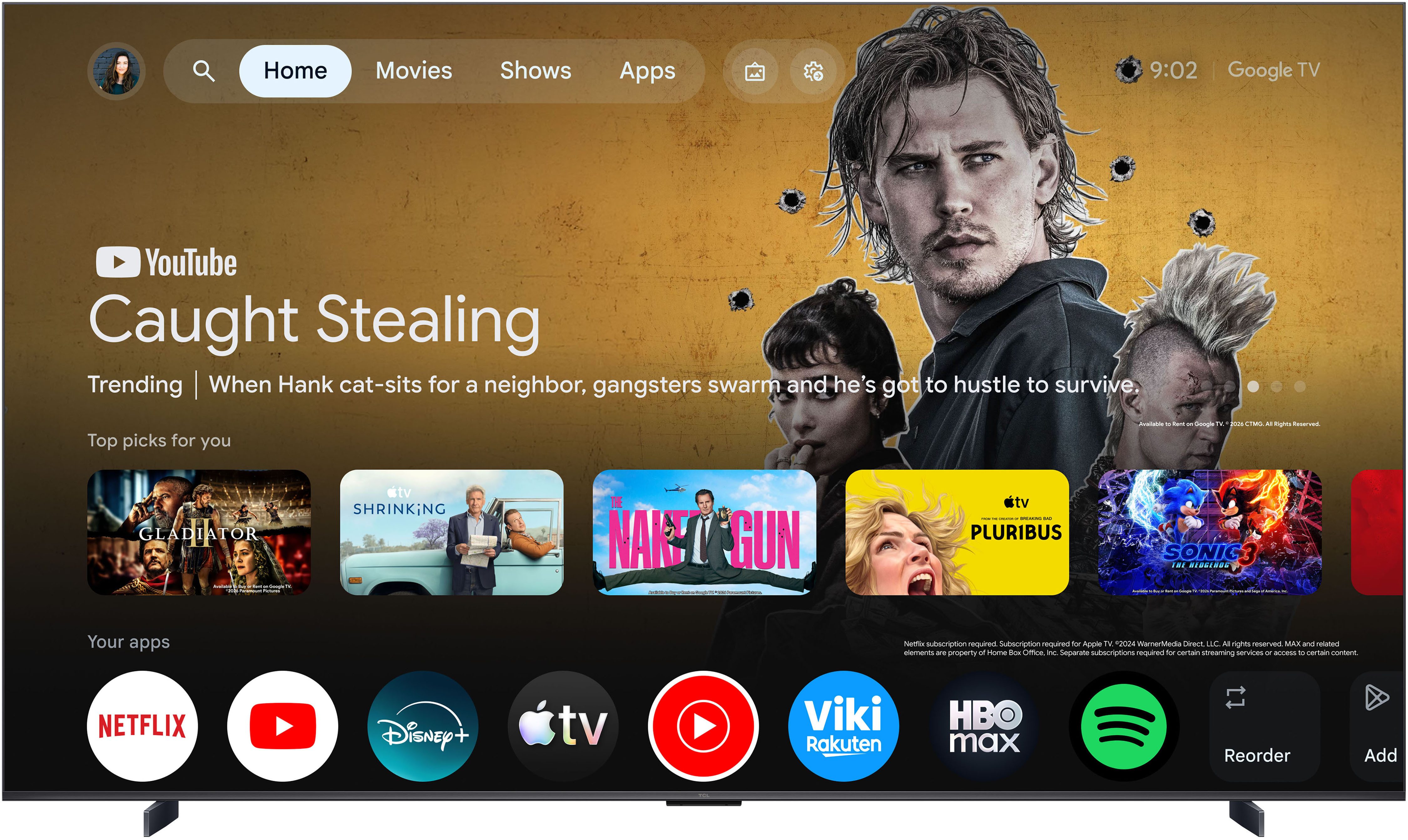 TCL 98Q7D Pro LED-Fernseher (248 cm/98 Zoll, 4K Ultra HD, Google TV, SQD-Mini LED, AiPQ Prozessor,ONKYO 2.1, Dolby Vision, Apple AirPlay 2)