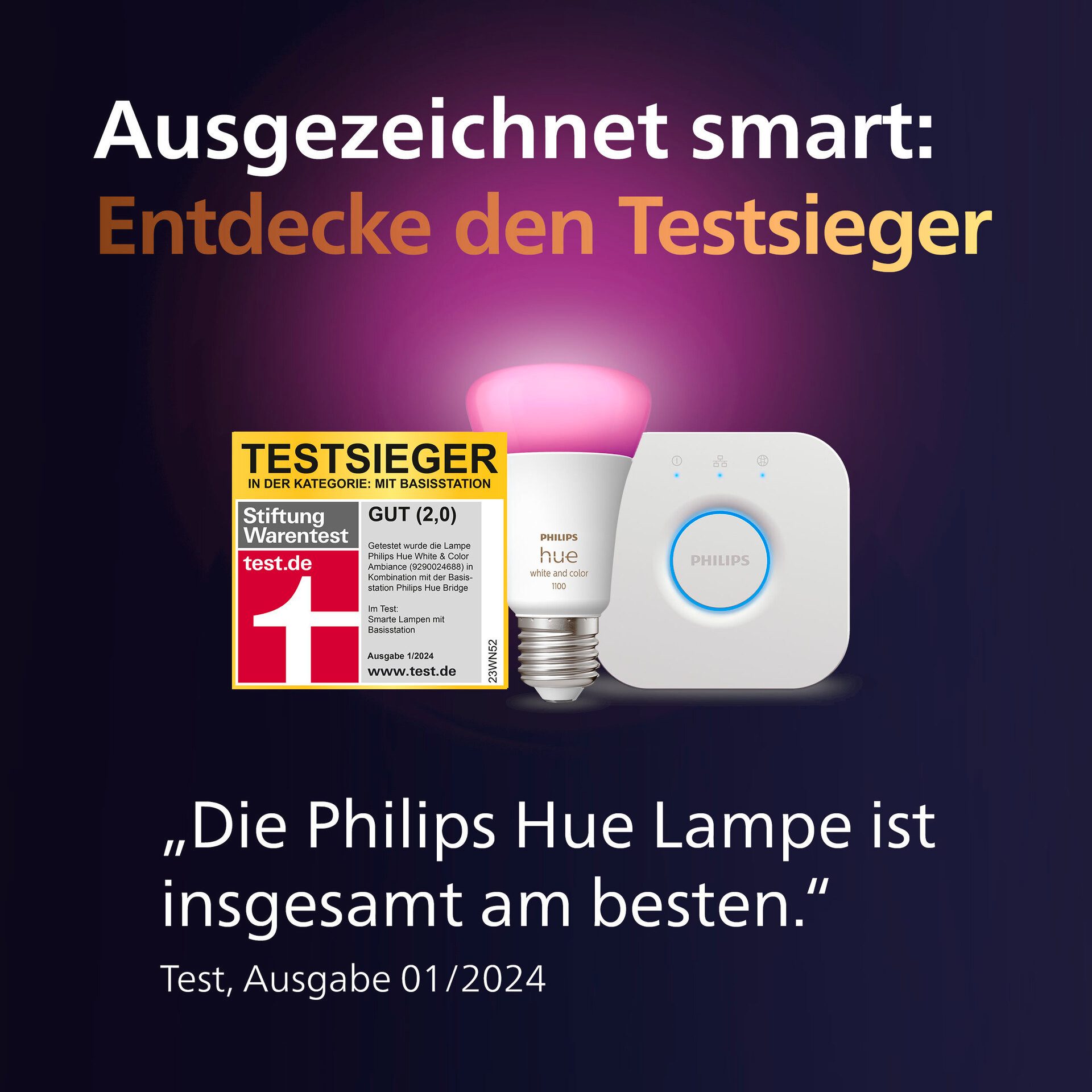 Philips Hue LED-Leuchtmittel Philips Hue White&Col. günstig online kaufen
