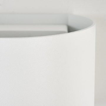 hofstein Außen-Wandleuchte Wandleuchte aus Metall in Weiß, LED fest integriert, 3000 Kelvin, Up & Down, Lichteffekte (einstellbar), LED 6 Watt, 308 Lumen