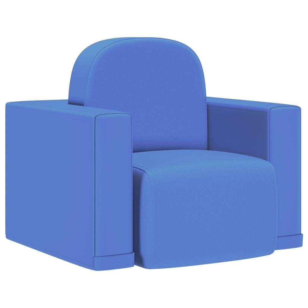 vidaXL Sofa 2-in-1 Kindersofa Blau Kunstleder | Alle Sofas