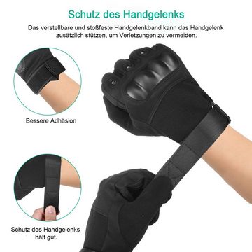 Housmile Multisporthandschuhe Taktische Handschuhe, Motorrad Handschuhe Mit hartem Knöchelschutz