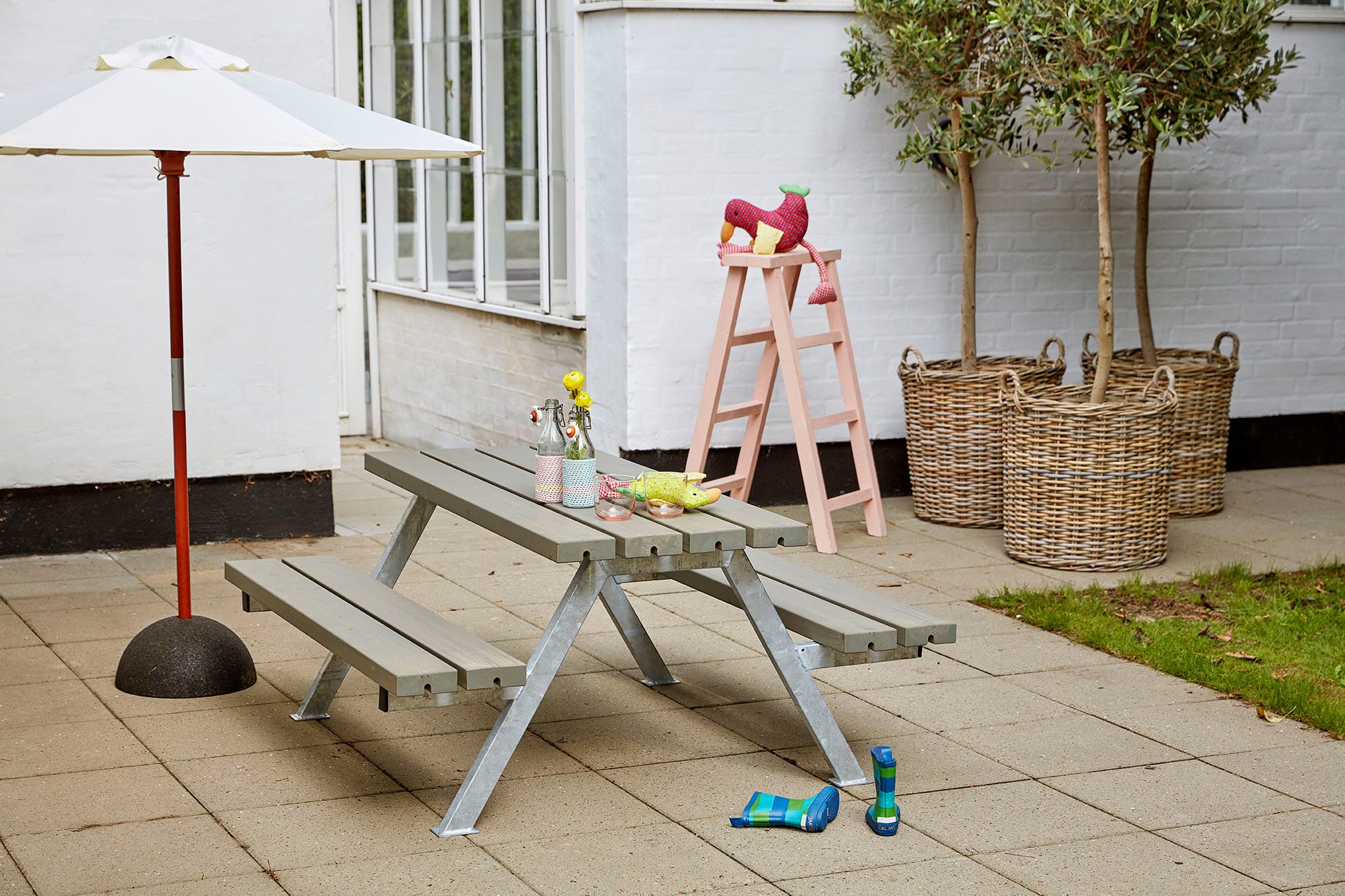 PLUS Garten-Kindersitzgruppe Alpha Junior Kombimöbel, TOPSELLER!, (1-tlg., Sitzbank-Kombi für Kinder, OTTOs Choice), 118x118x57/32,5 cm, stabil, langlebig