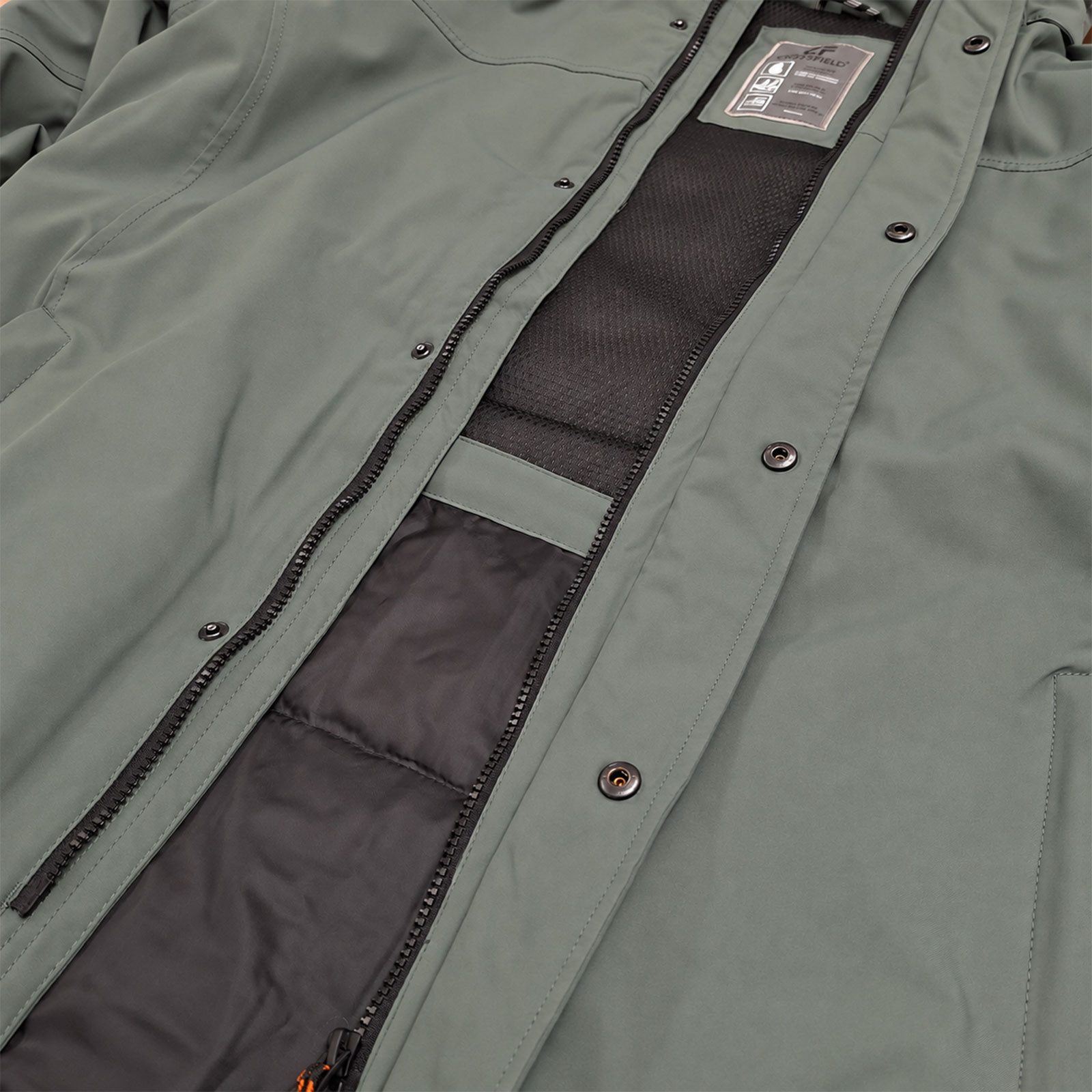 CROSSFIELD Funktionsjacke Herren Funktionsjacke mit Netz- & Taftfutter - Outdoor-Jacke Uni 10.000 mm Wassersäule, Nähte verschweißt, Kapuze abnehmbar, Stehkrage – Bild 5 von 5