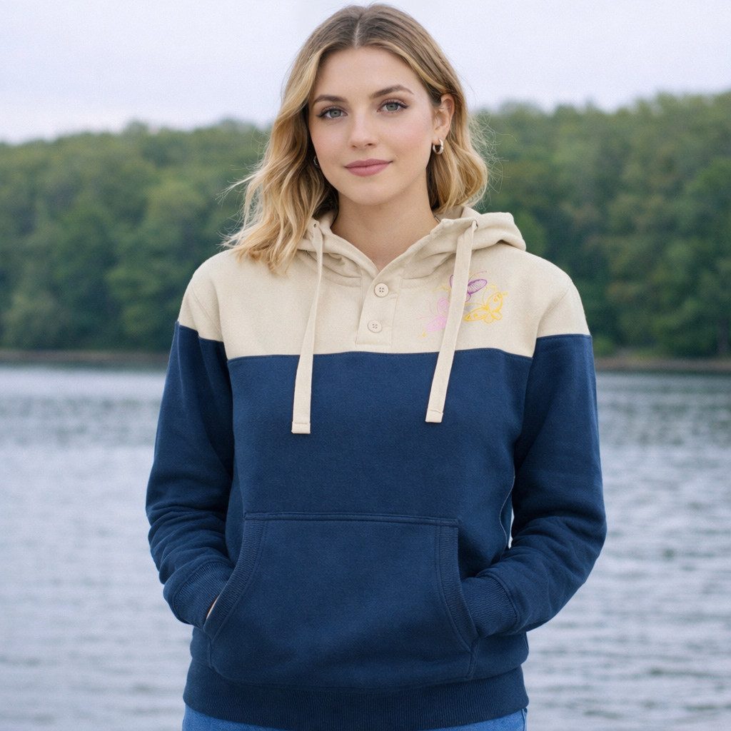 NexGenOutfits Fleecepullover Damen Fleece Kapuzenpullover Pulli Sweatjacke