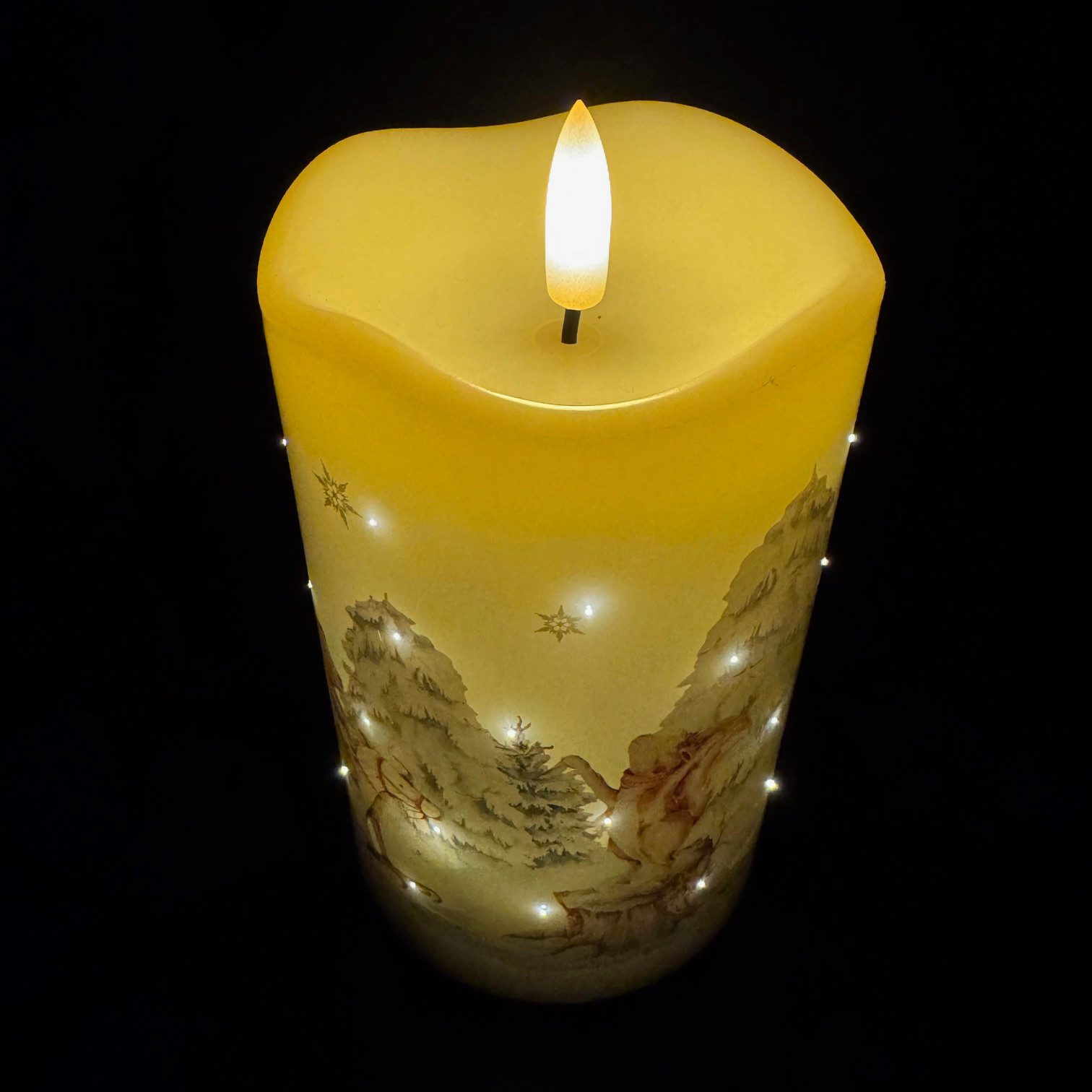 Online-Fuchs LED-Kerze - 2er Set Motivkerzen mit Funkellichtern und 6-Stund günstig online kaufen