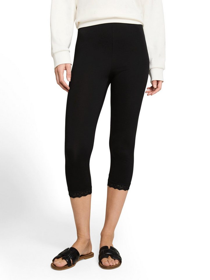 TOM TAILOR Denim Leggings mit Spitzen-Details am Bein