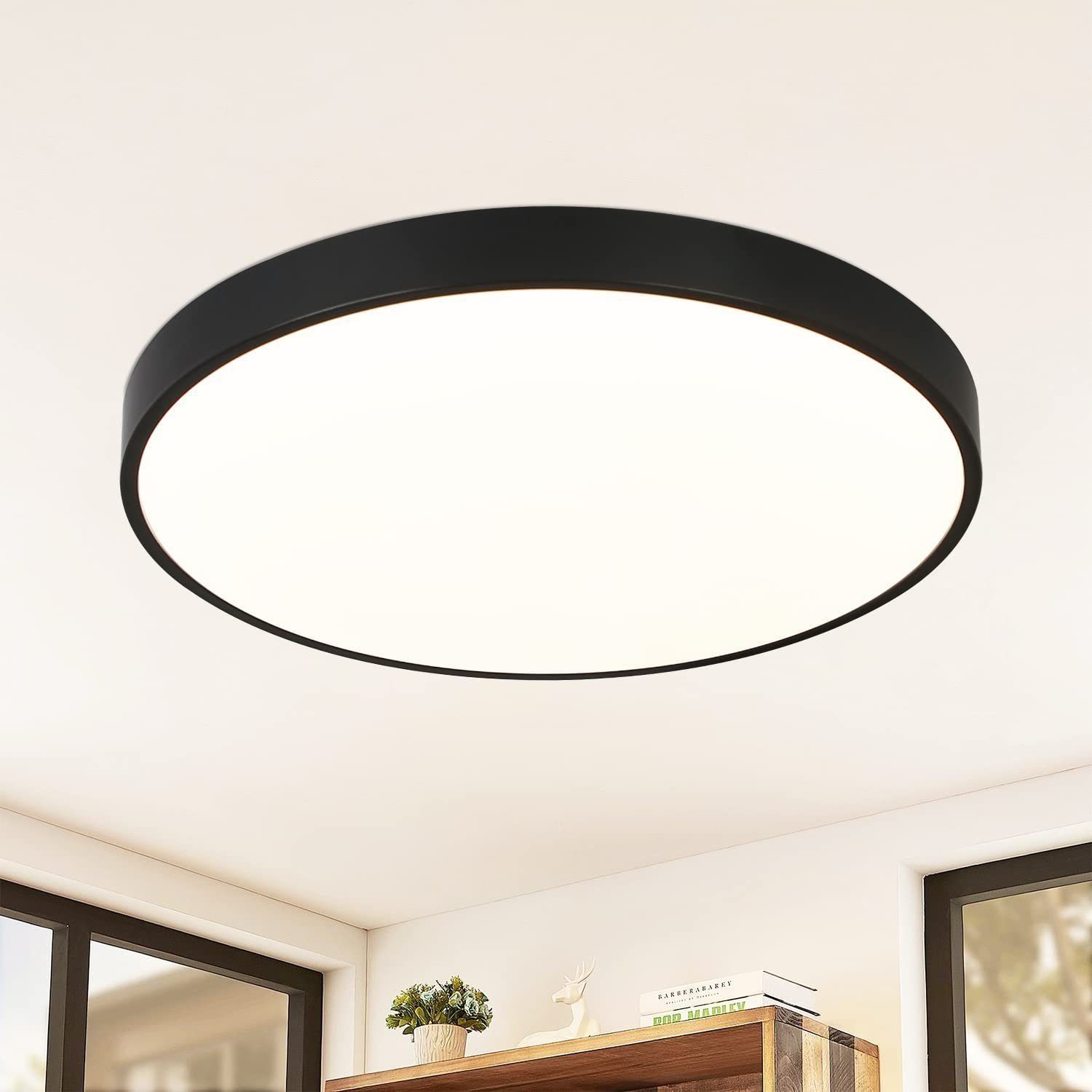 ZMH LED Deckenleuchte Whonzimmer Rund Deckenlampe für Flur Wohnzimmer Schla günstig online kaufen