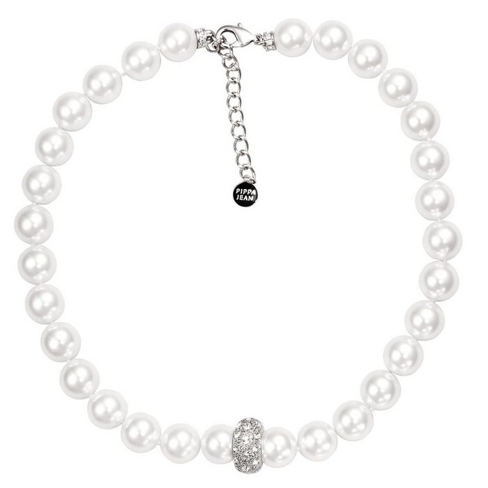 Pippa & Jean Perlenkette silber verziert mit Kristallen von Swarovski®