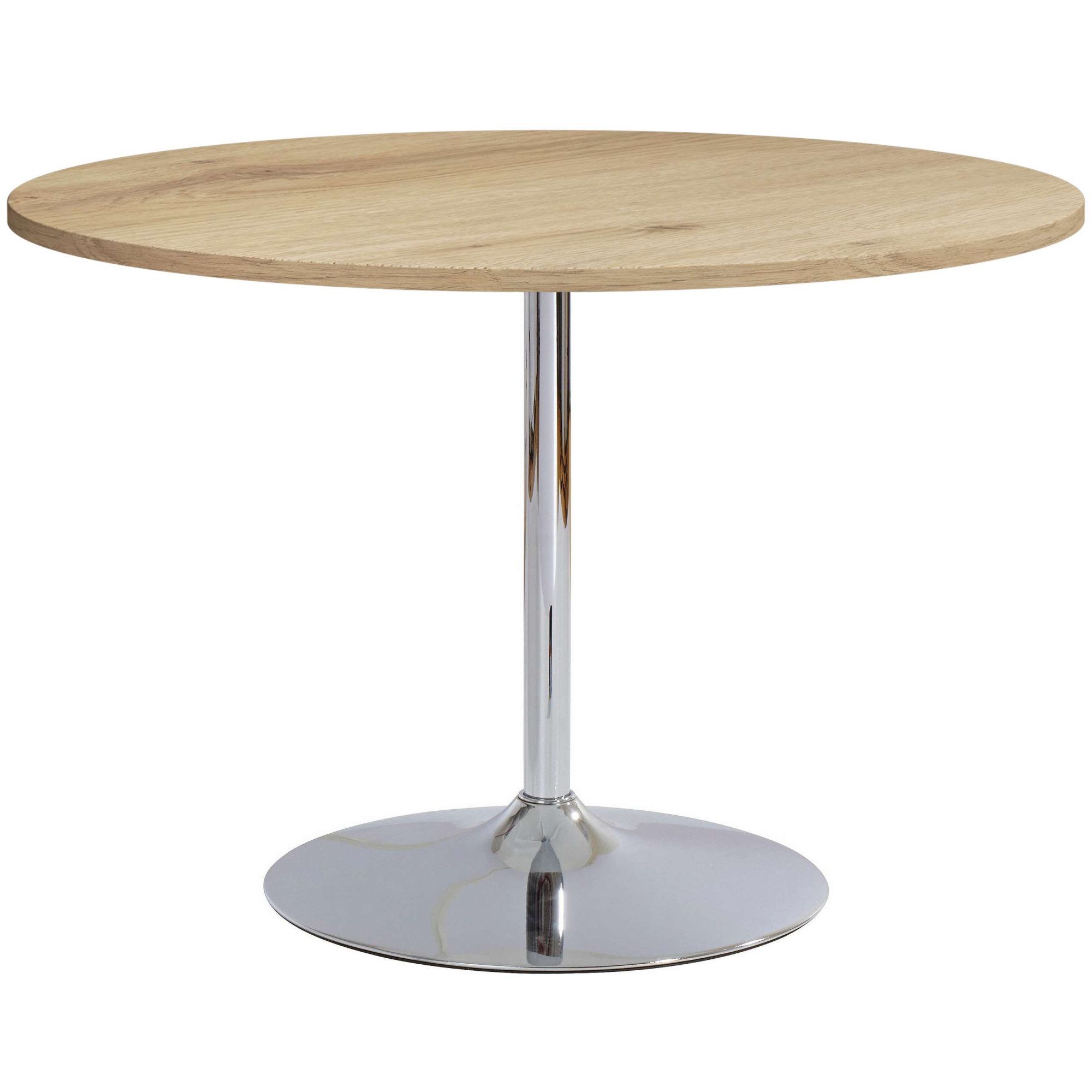OTTO home Esstisch Trompet, rund, Ø110 cm, Tischplatte Hochglanz oder Holzoptik, Trompetenfuß