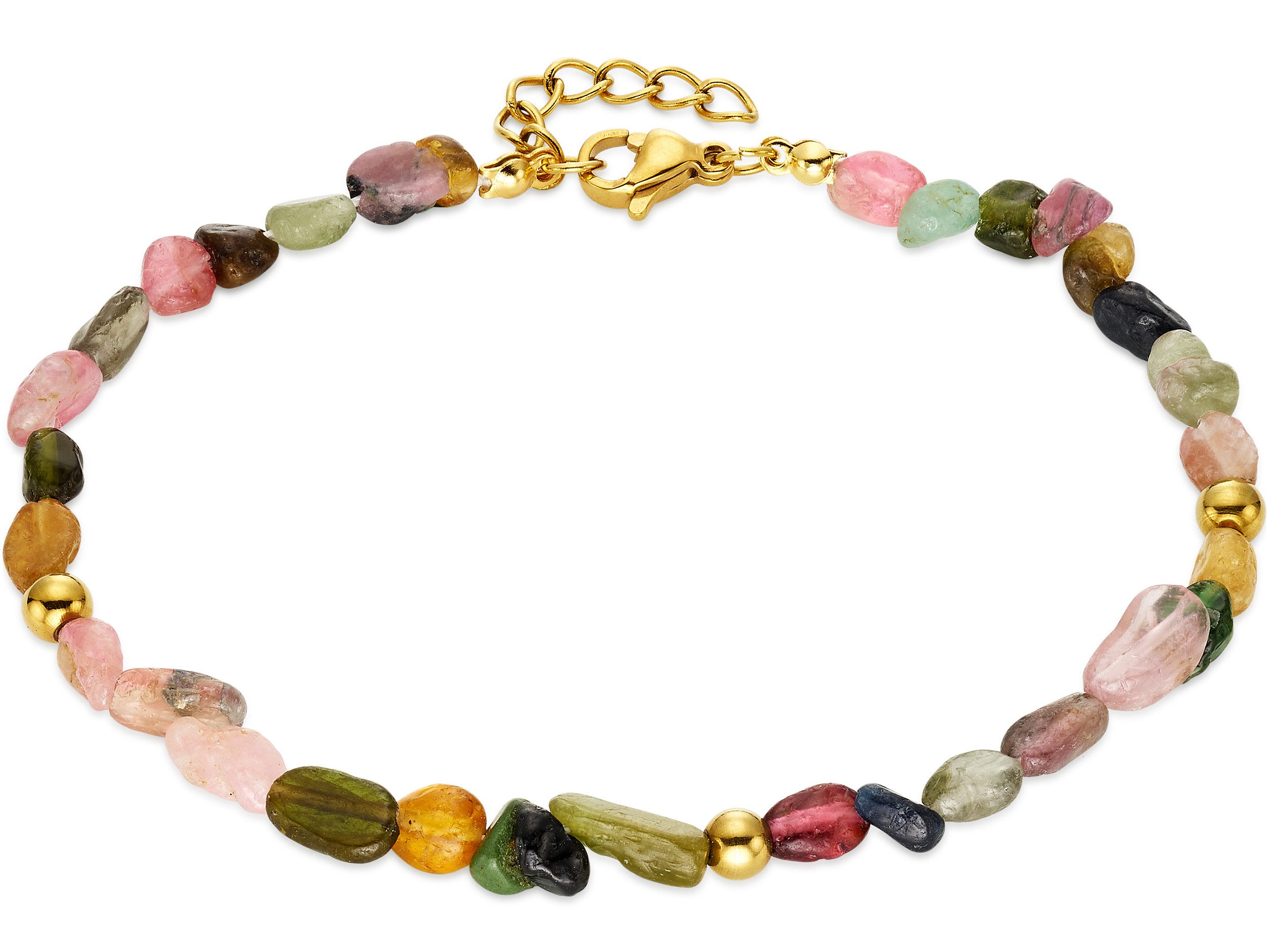 Aniston JEWELRY & WATCHES Armband Edelstahlarmband mit natürlichen bunten Turmalin, mit Turmalin