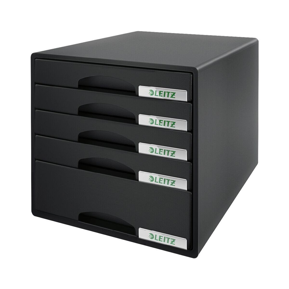 LEITZ Schubladenbox PLUS, mit 5 Schubladen, geschlossen, stapelbar schwarz