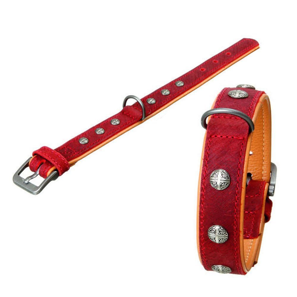 Karlie Hunde-Halsband Karlie BUFFALO ORIENTAL Halsband - Dunkelrot/Natur Breite/Länge: 30