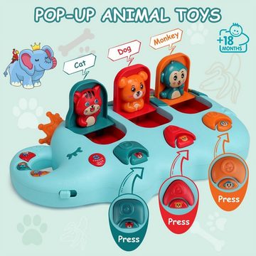 XDeer Spielzeug-Musikinstrument Montessori Spielzeug Pop-up-Spielzeug mit Tieren und Musik, Geschenke für Mädchen Junge Kinderspielzeug für Kinder