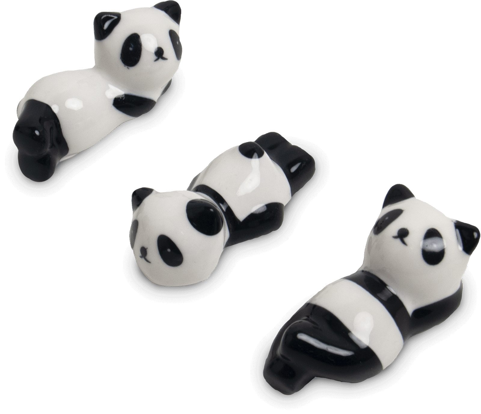 WestCraft Essstäbchen Essstäbchen Set Japan, 4 Paar Holz-Essstäbchen mit Keramik-Ablagen, Lucky Cat & Panda, Hochwertiges Chopstick-Set für Sushi