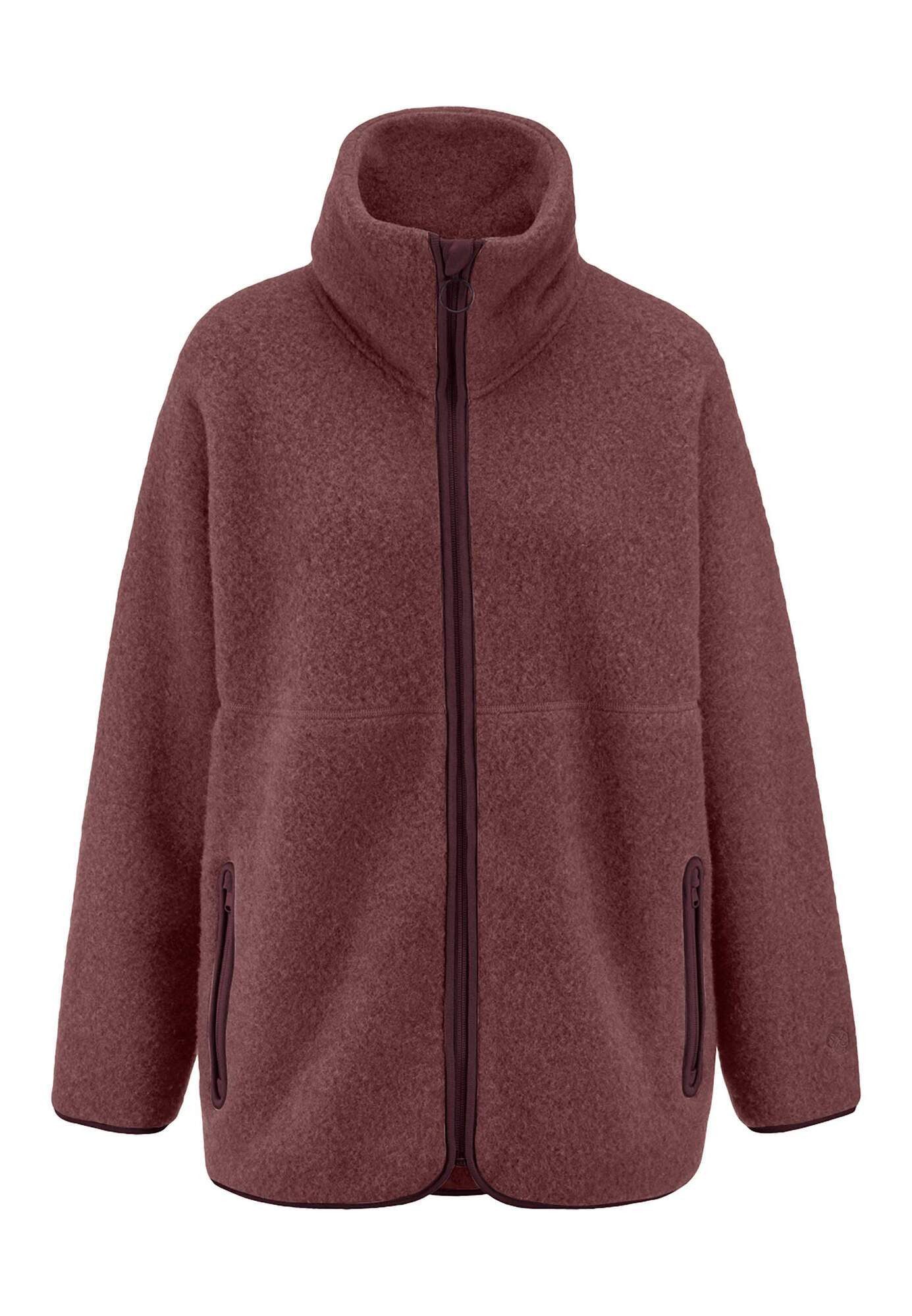 Hessnatur Fleecejacke Oversized aus reiner Bio-Merinowolle (1-St)