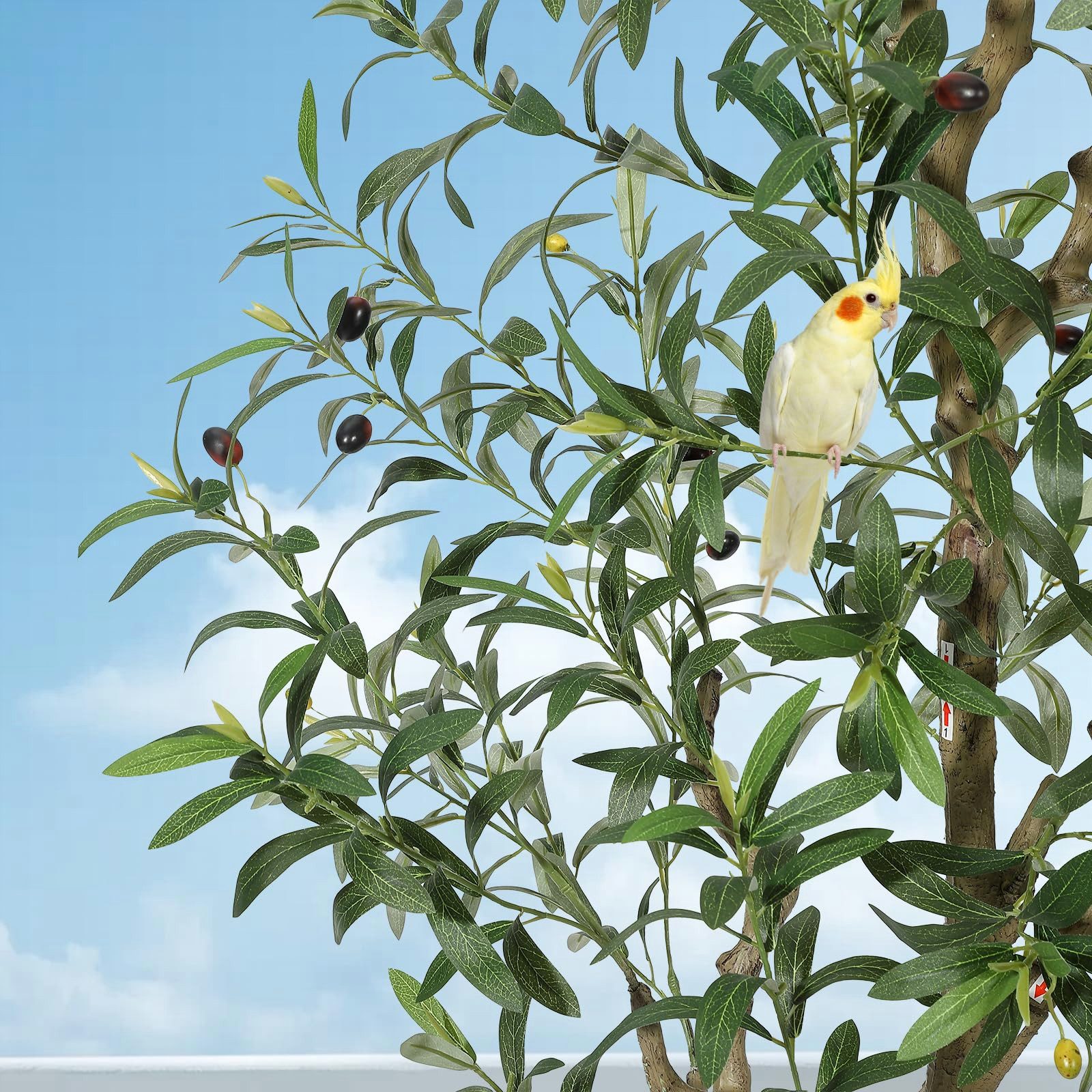 Kunstbaum Künstlicher Olivenbaum Künstliche Pflanzen Höhe 180/210cm, GarveeMore, Höhe 182 cm – Bild 4 von 5