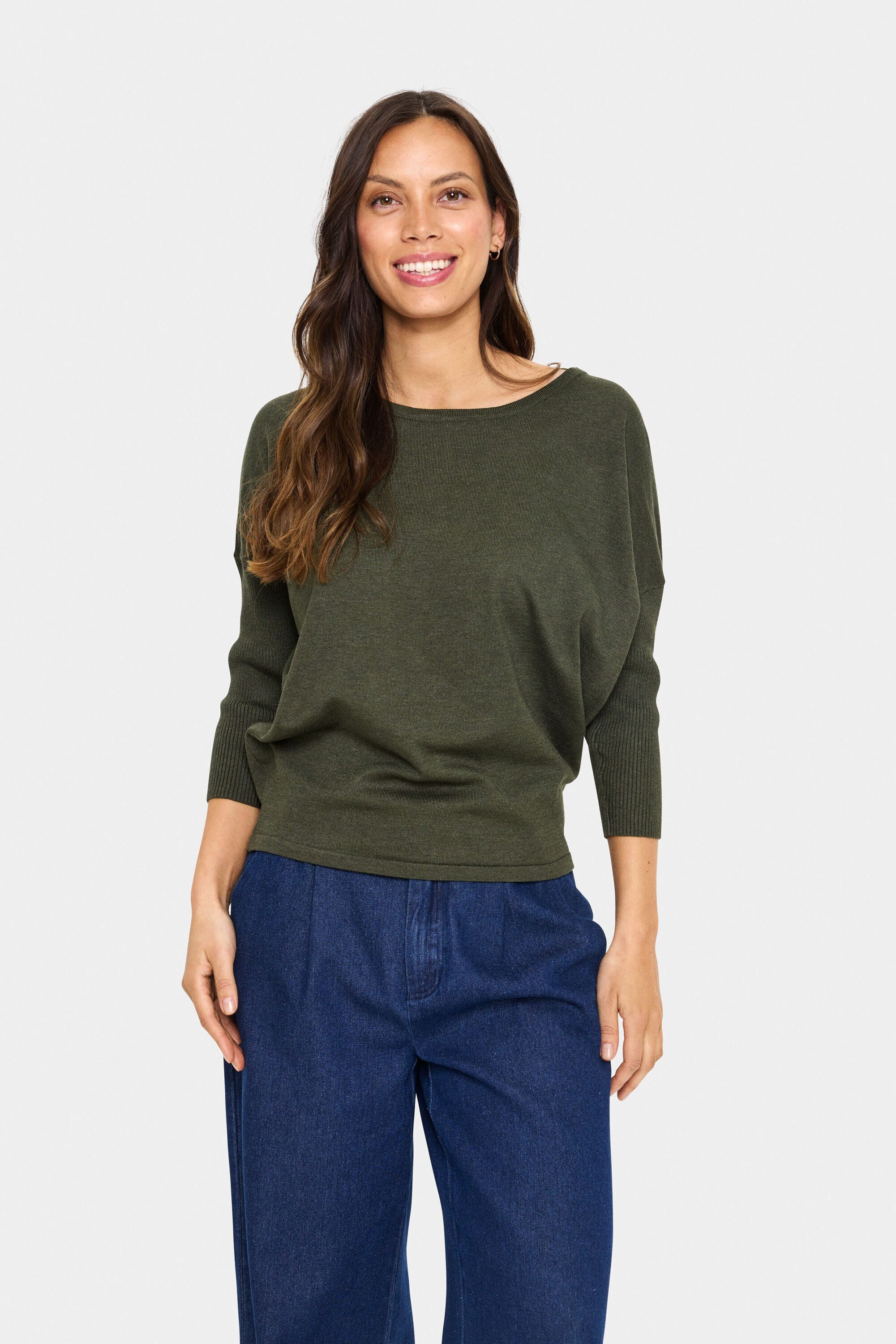 Saint Tropez Strickpullover A2561, MilaSZ R-Neck Pullover günstig online kaufen