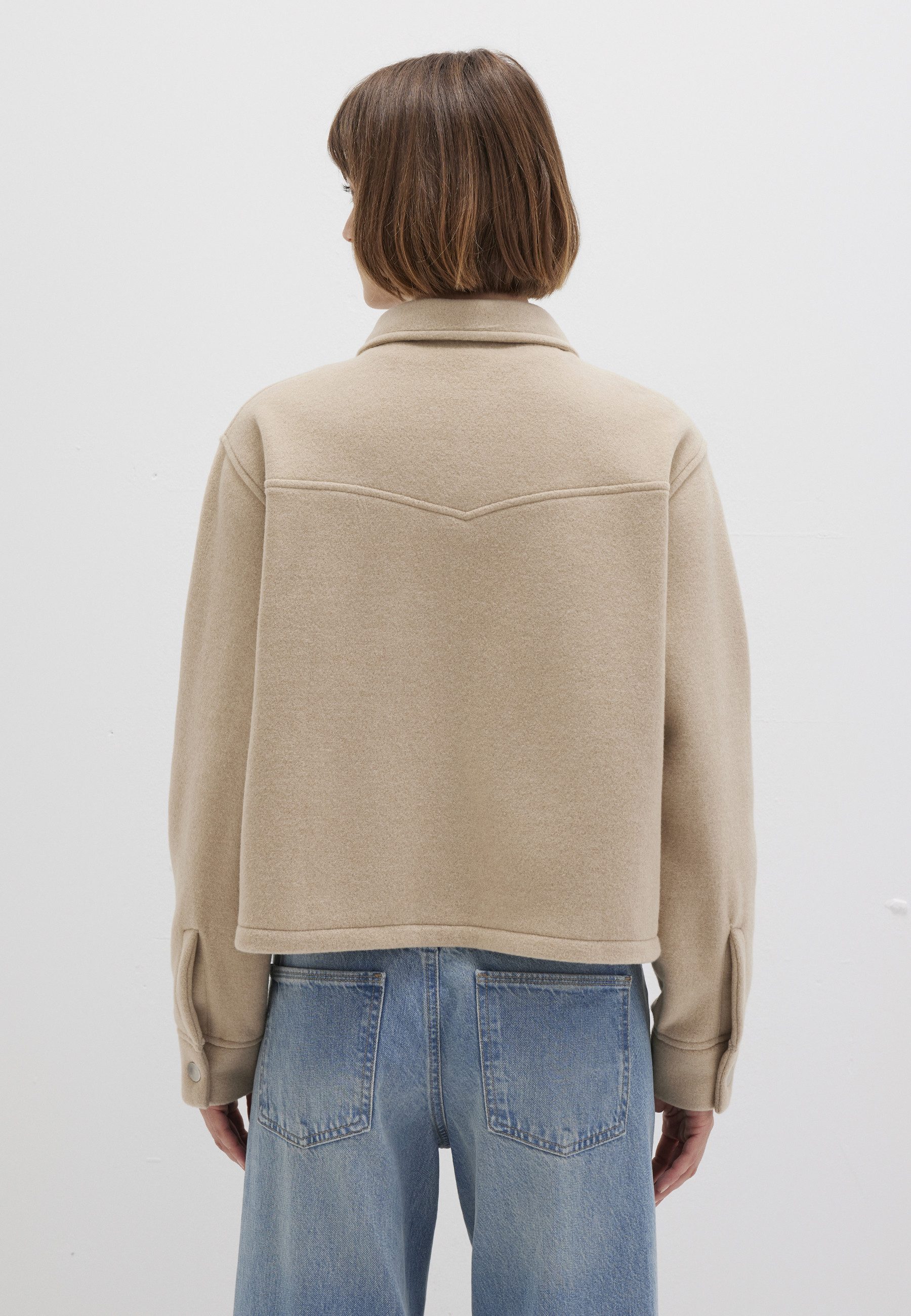Mavi Rundhalspullover BUTTON SWEATSHIRT Overshirt Fleece