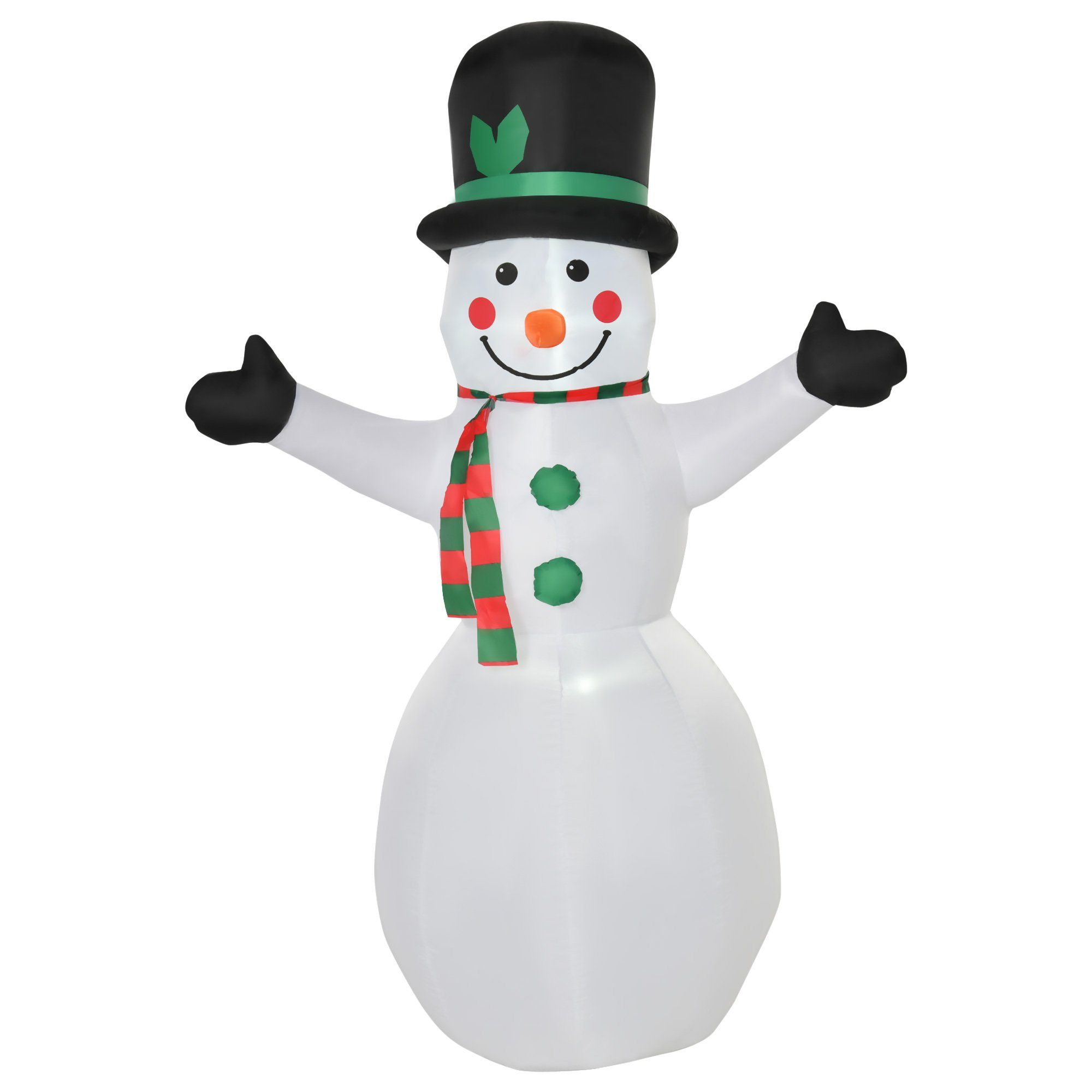 HOMCOM Weihnachtsfigur Aufblasbarer Schneemann mit 2 Leuchtmodulen günstig online kaufen