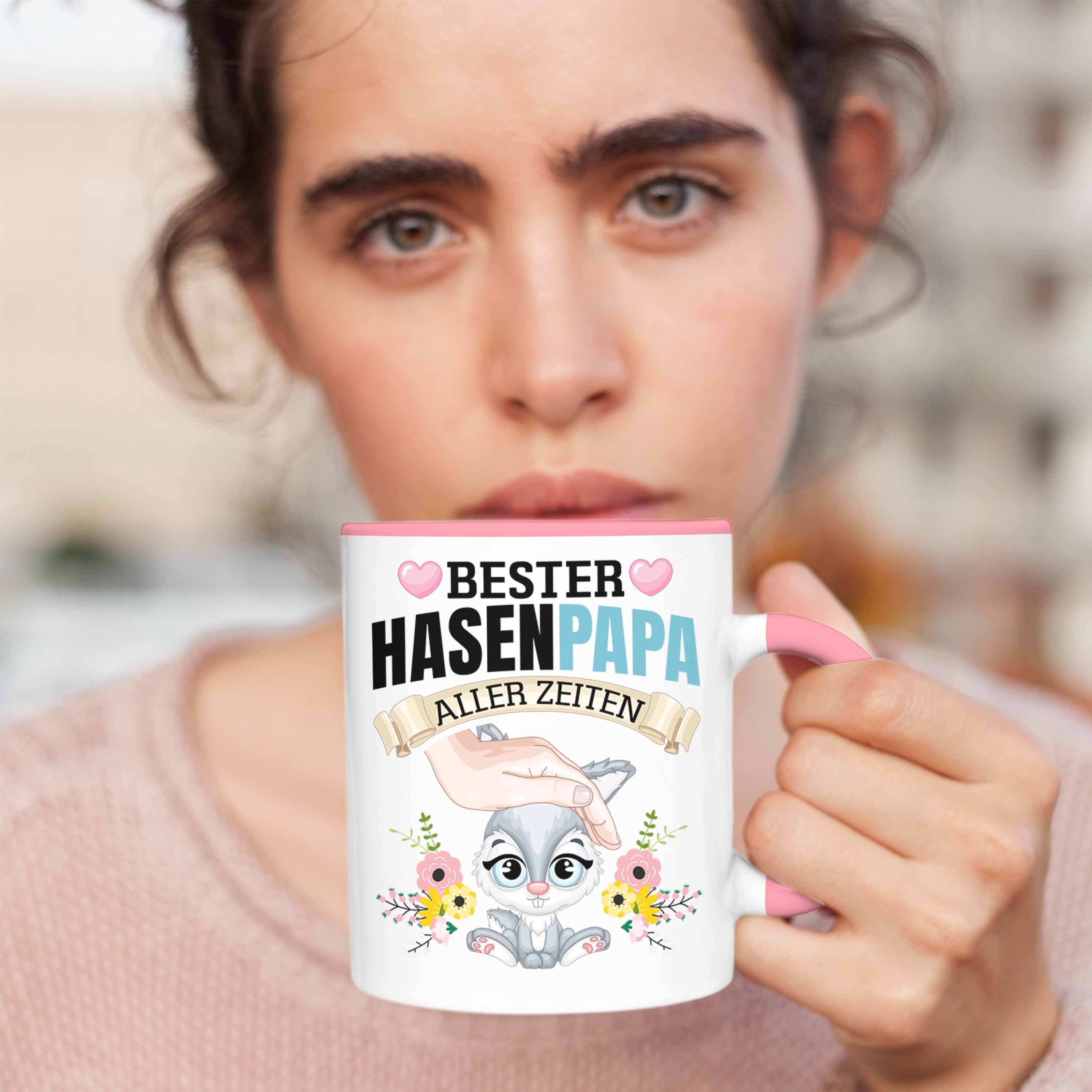 Trendation Tasse Hasen Hasen-Besitzer Papa Bester Kaninchen Kinder Rosa Geschenk Tasse Hasen