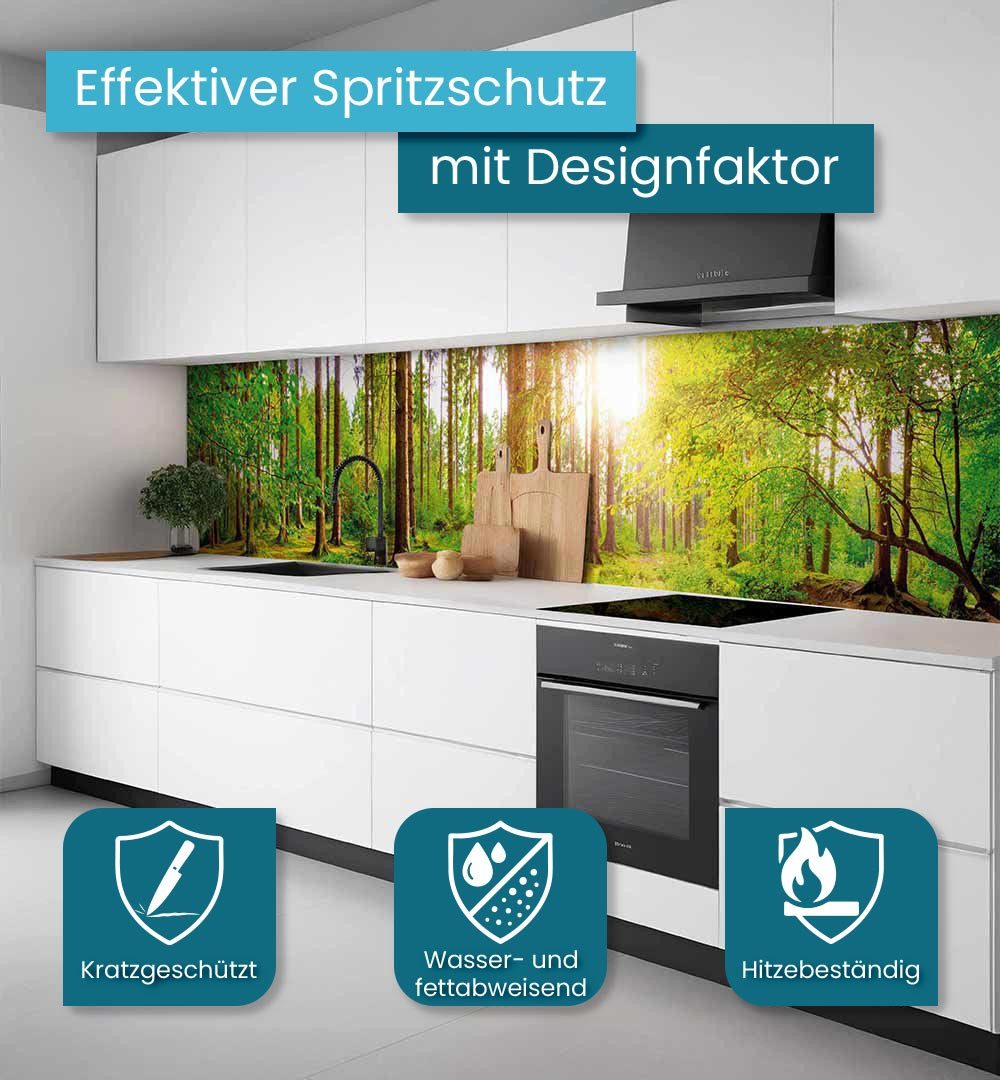 MyMaxxi Küchenrückwand Küchenrückwand selbstklebend Wald Spritzschutz günstig online kaufen