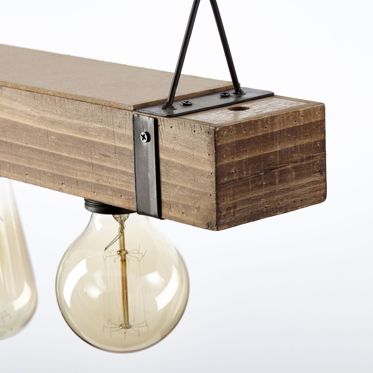 Brilliant Pendelleuchte 5x antik/schwarz Woodhill Pendelleuchte A60, E27, g. Woodhill, 5flg 30W, Lampe