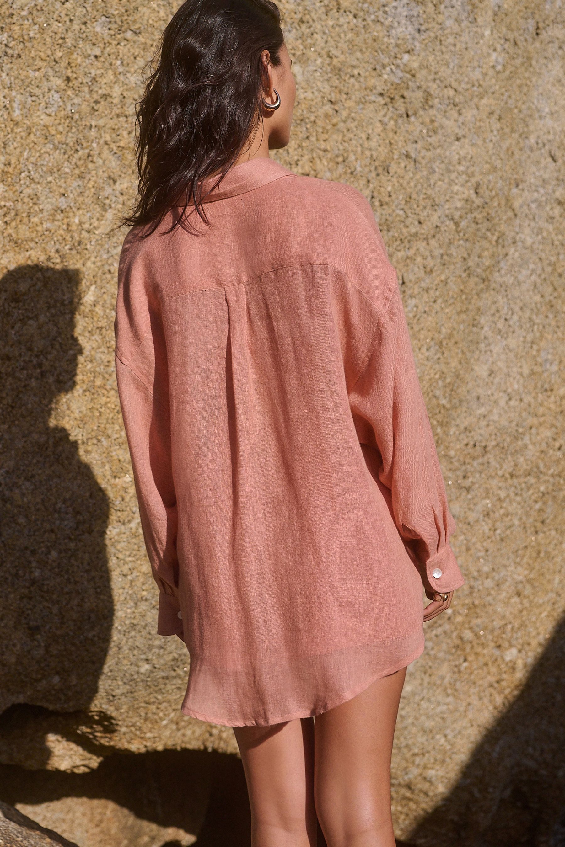 Next Strandshirt Strandbluse aus 100 % Leinen (1-tlg) günstig online kaufen