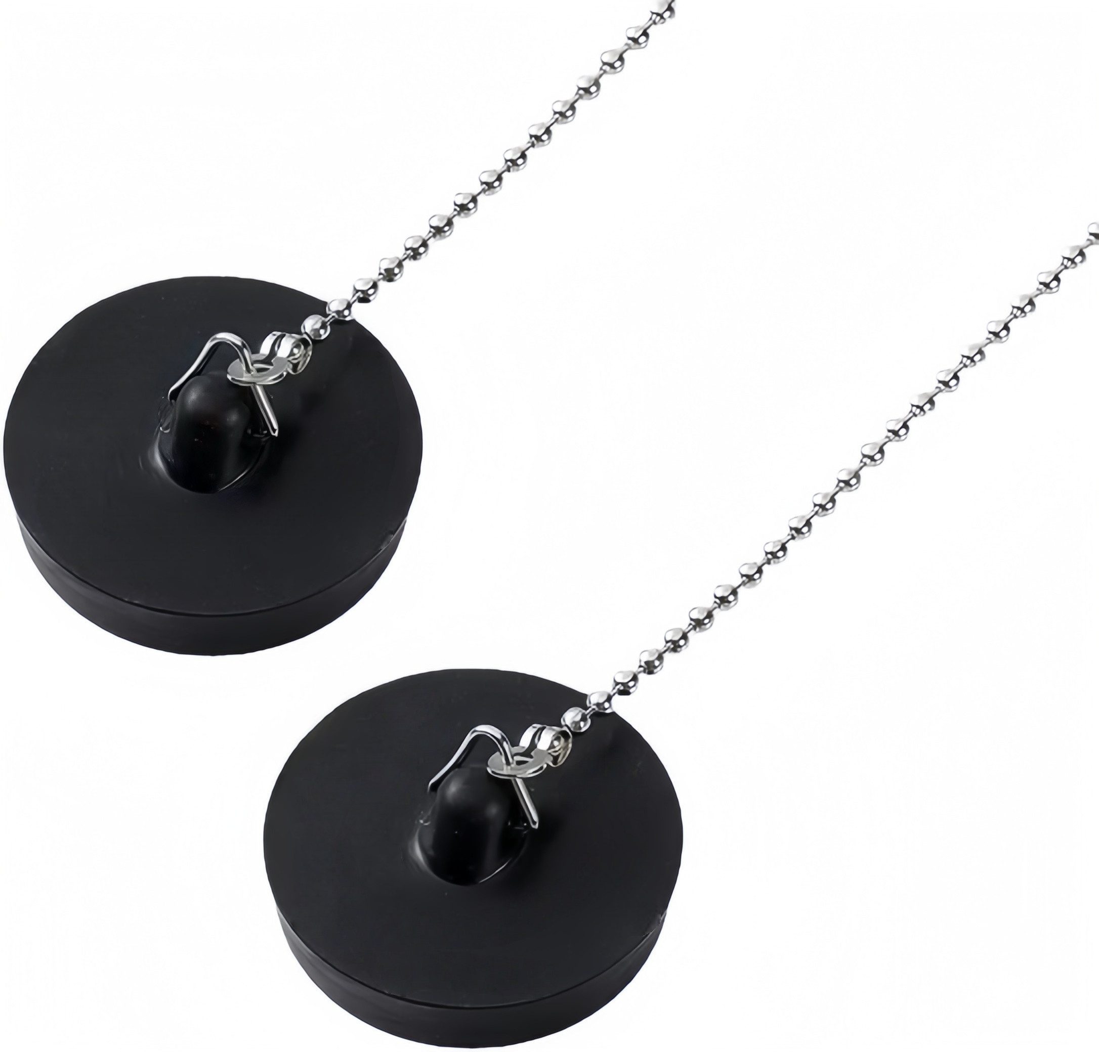 FOUORTUNATE-BEE Waschbeckenstöpsel 2 Universal-Waschbeckenstopfen mit Kette für Bad und Küche, (2 St), Abflussstopfen für Waschbecken, Spüle und Badewanne
